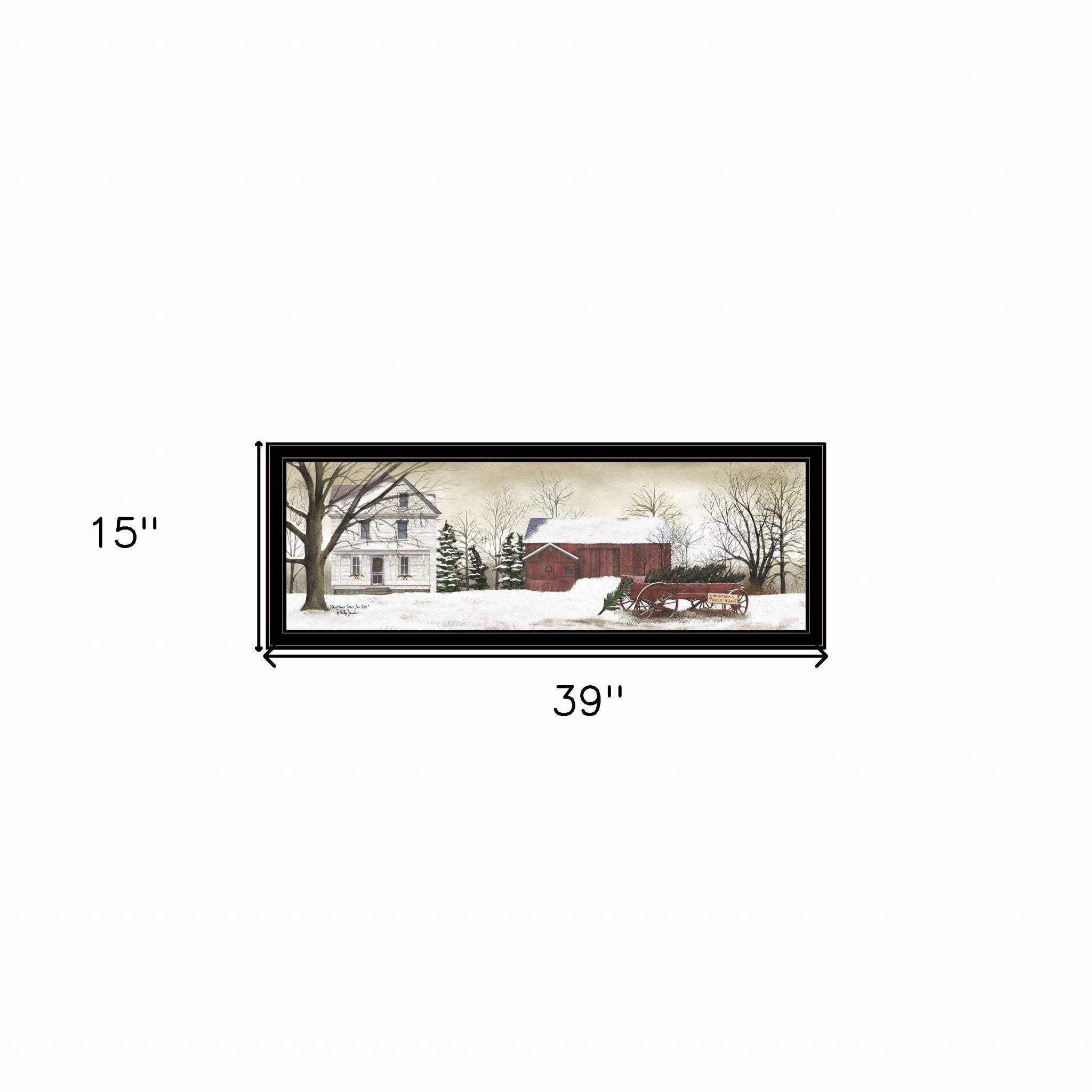 Christmas Trees for Sale Black Grooved Frame Wall Art - Image 5