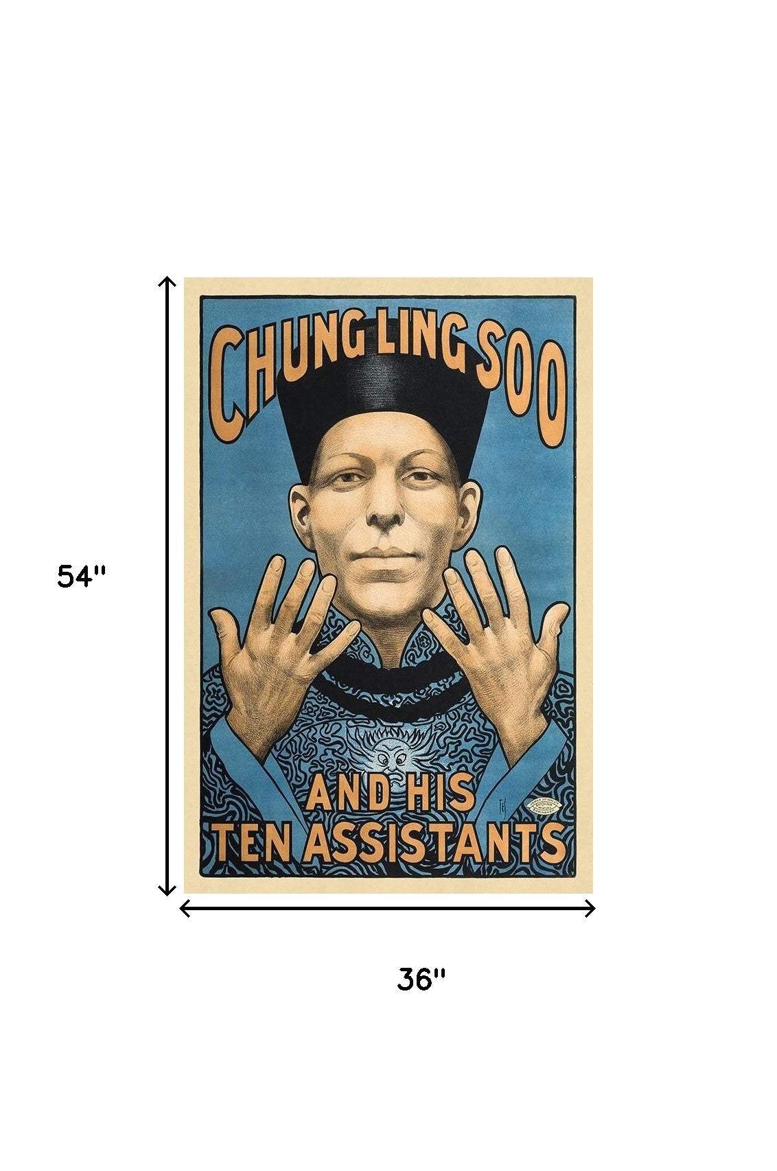 Chung Ling Soo Vintage Magic Unframed Print Wall Art - Image 7