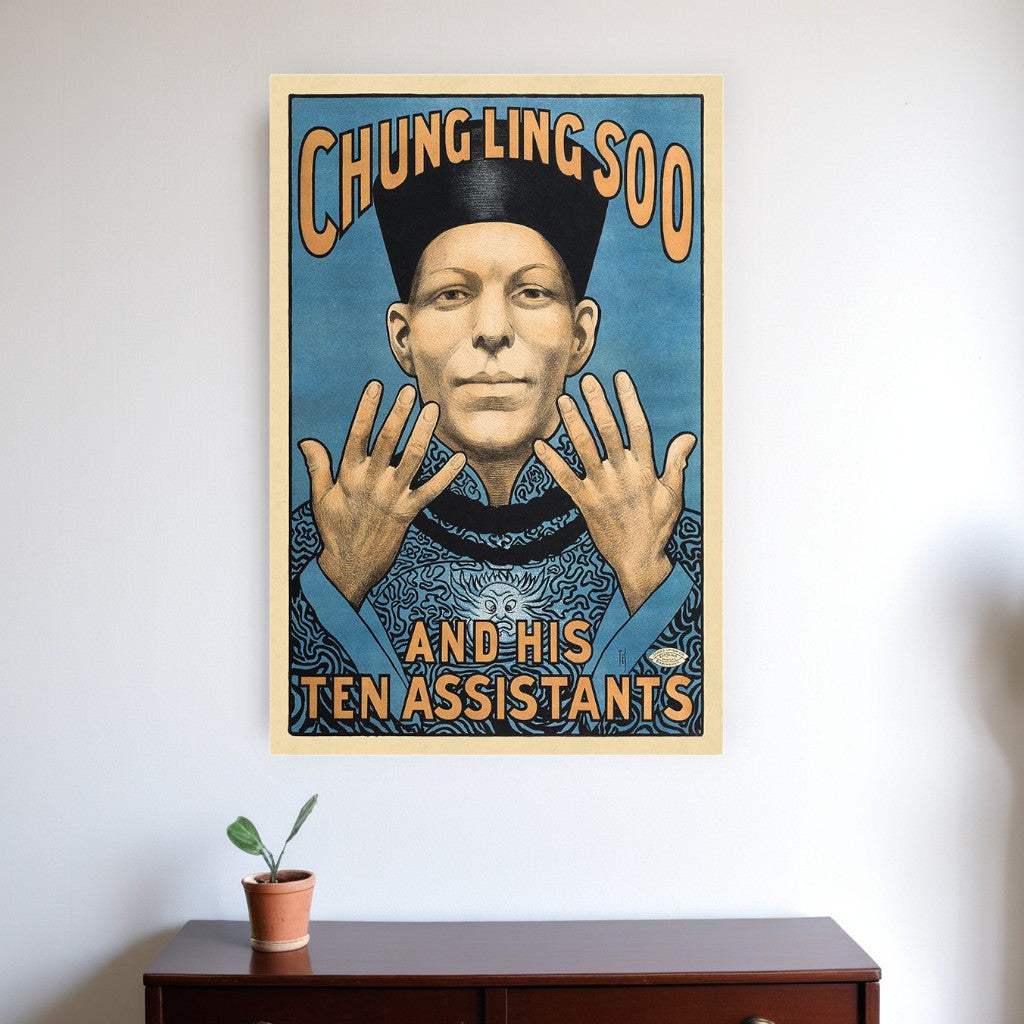 Chung Ling Soo Vintage Magic Unframed Print Wall Art - Image 2