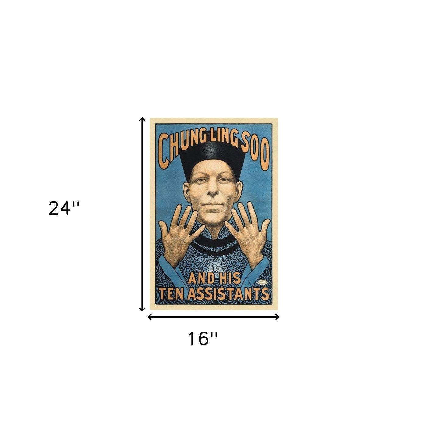 Chung Ling Soo Vintage Magic Unframed Print Wall Art - Image 5