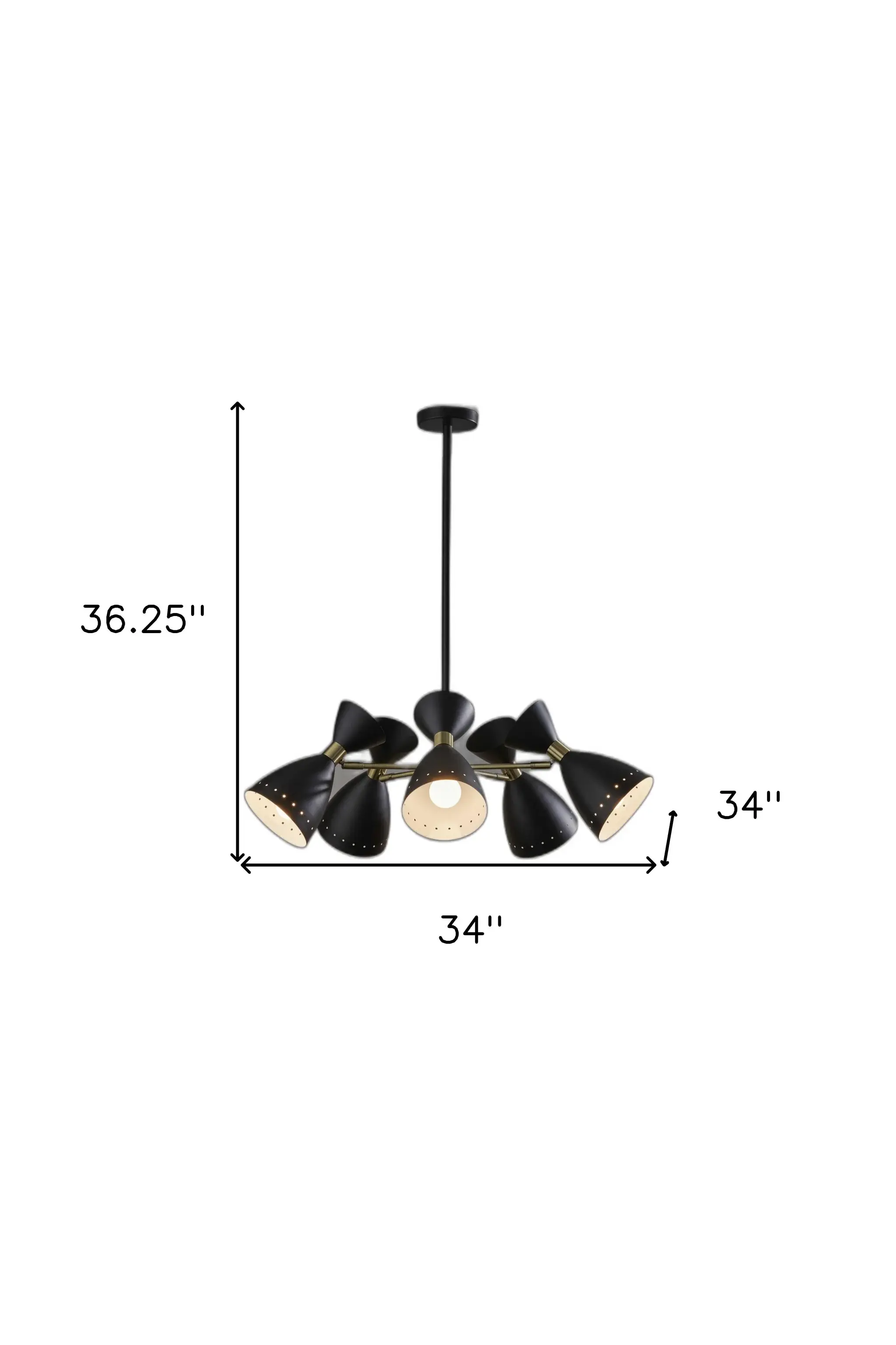 Cinco Diabolo Adjustable Black Metal Pendant - Image 9