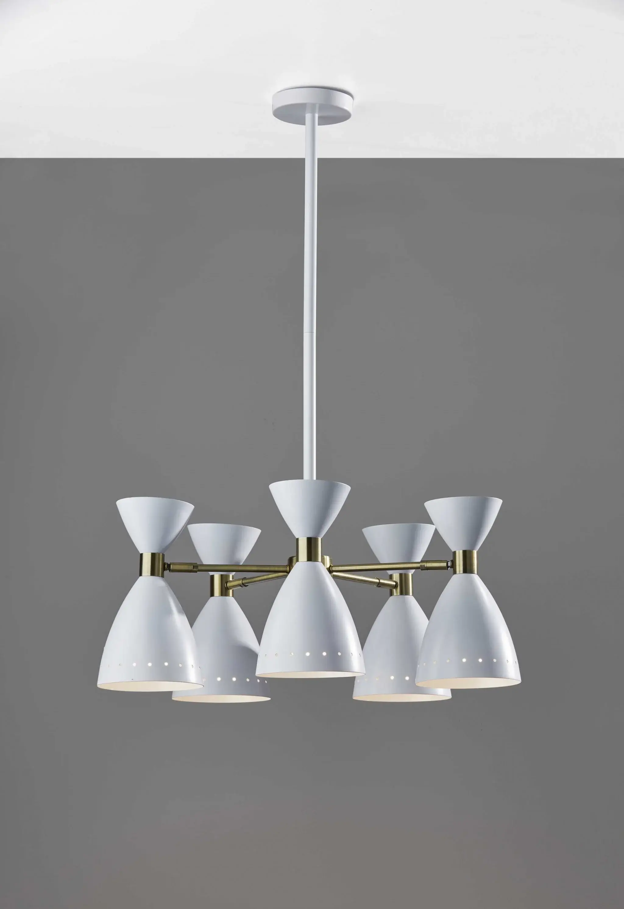 Cinco Diabolo Adjustable White Metal Pendant
