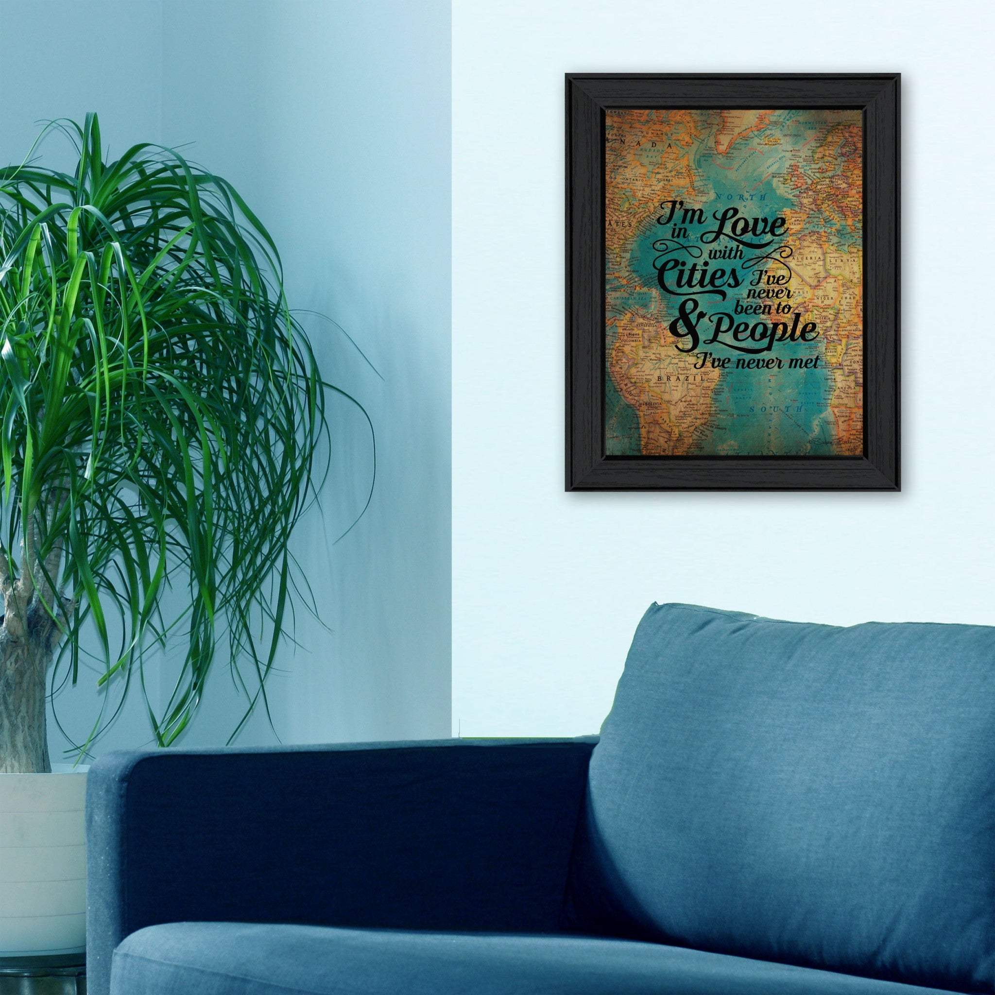 Cities and People Black Framed Print Wall Art - Image 3