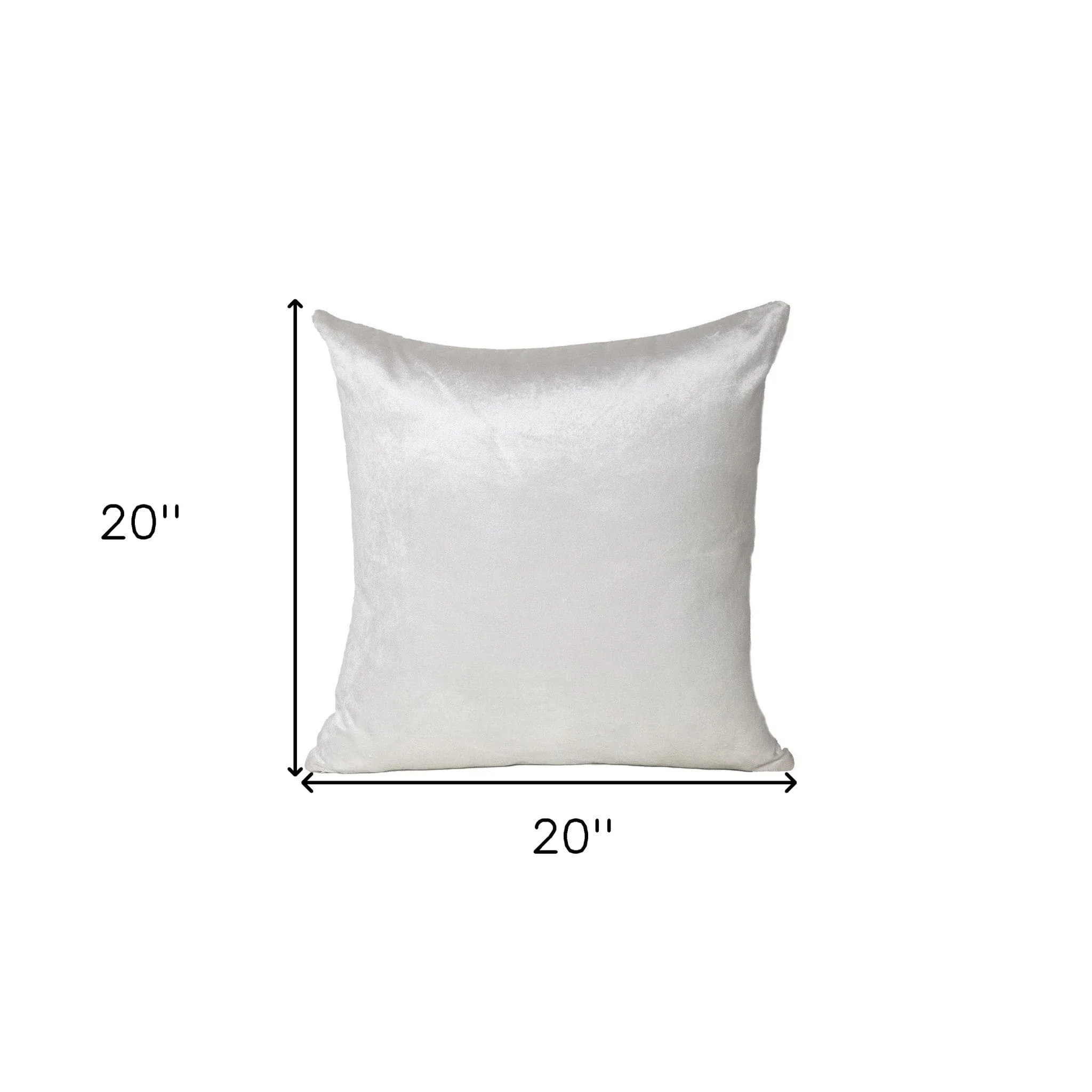 Classic 20" Solid Color White Soft Touch Throw Pillow - Image 3
