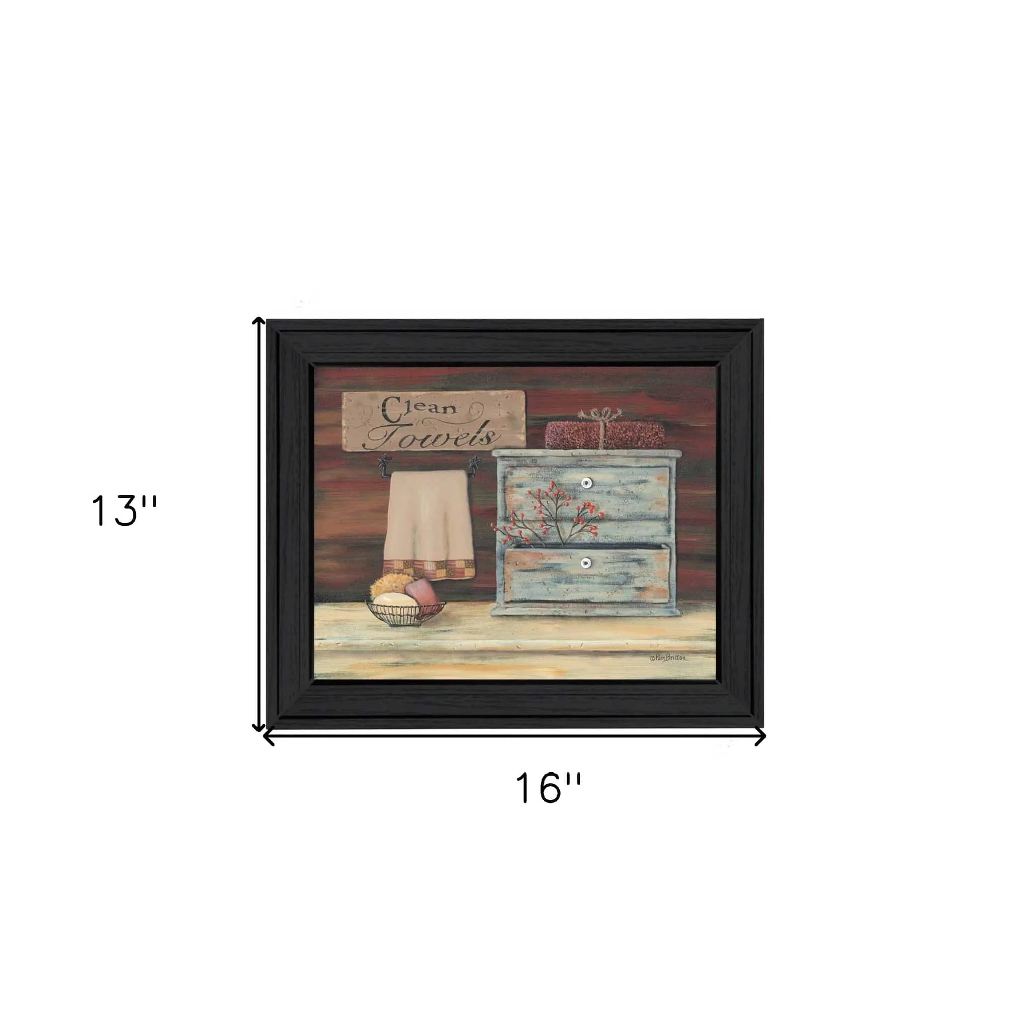 Clean Towels 1 Black Framed Print Bathroom Wall Art - Image 6