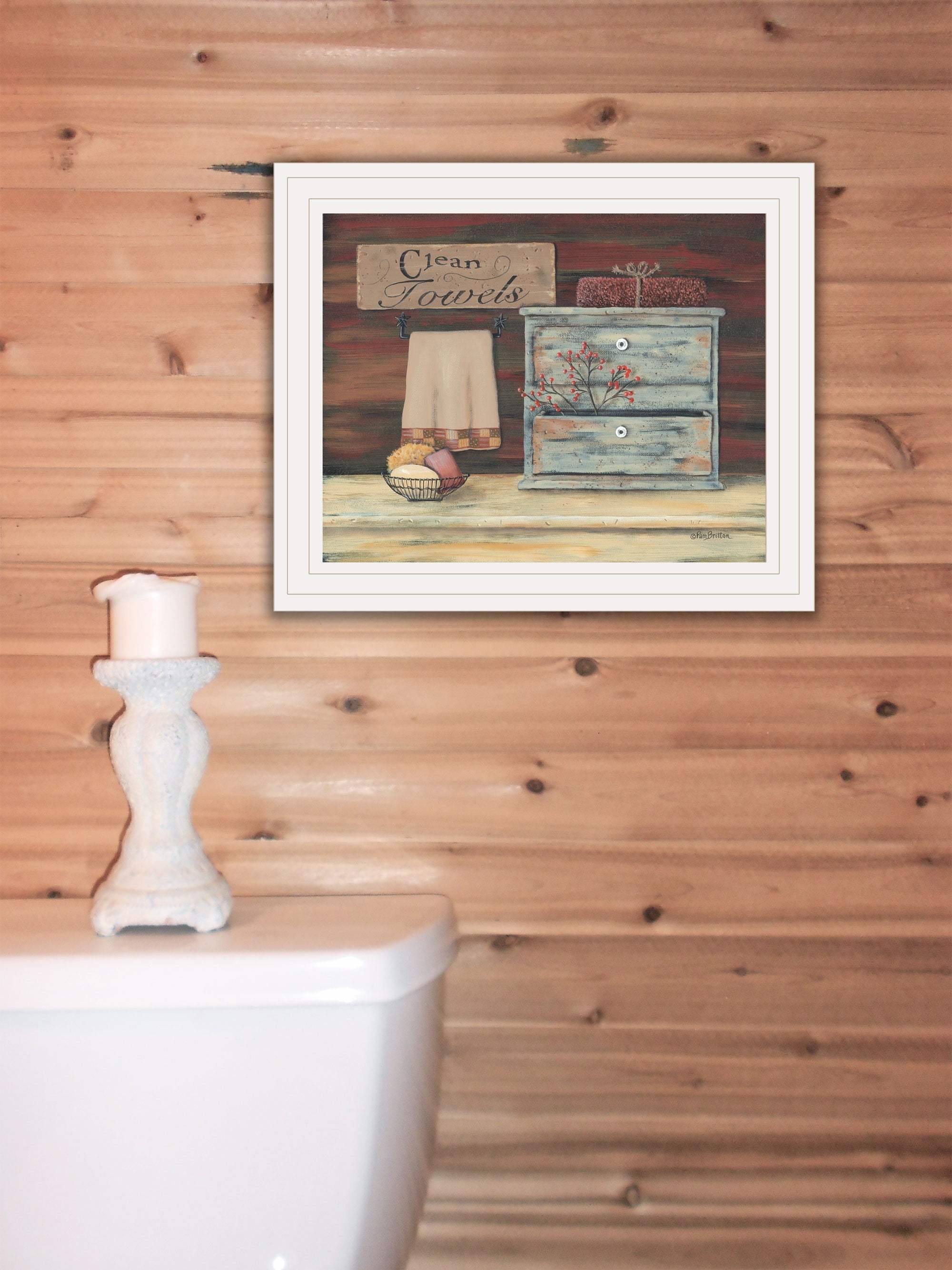 Clean Towels 2 White Framed Print Bathroom Wall Art - Image 4