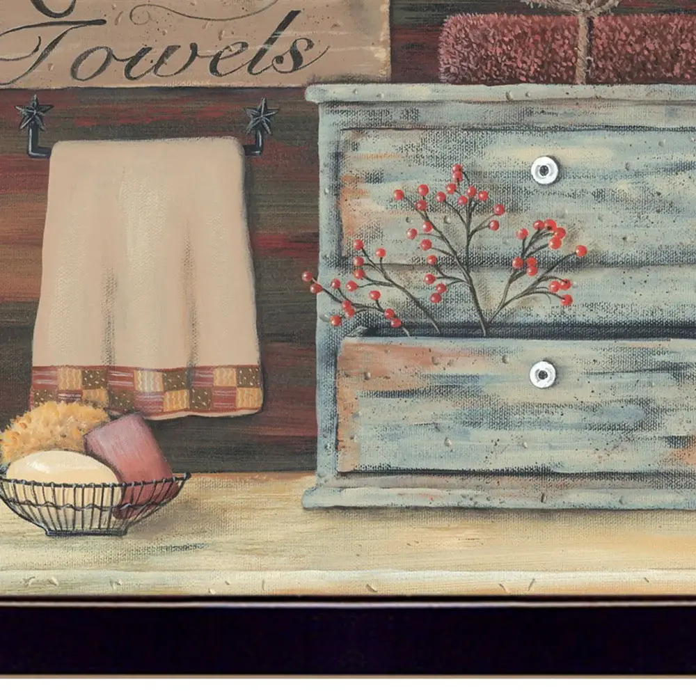 Clean Towels Black Framed Print Bathroom Wall Art - Image 5