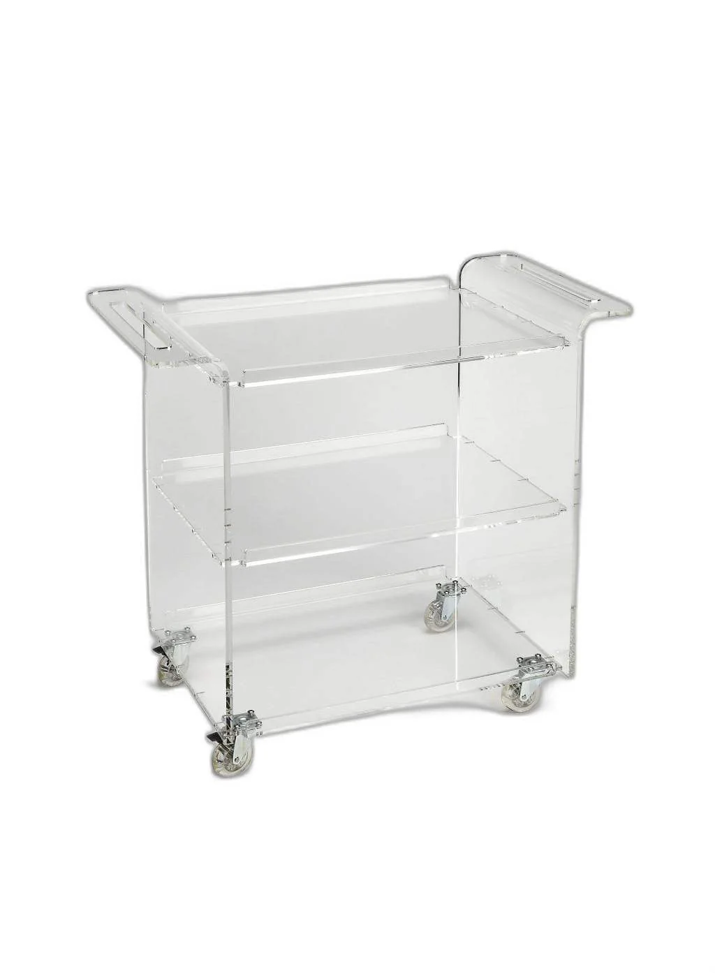 Clear Acrylic Rolling Server Bar Cart - Image 2