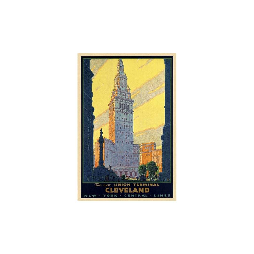 Cleveland Union Terminal Vintage Travel Unframed Print Wall Art - Image 2