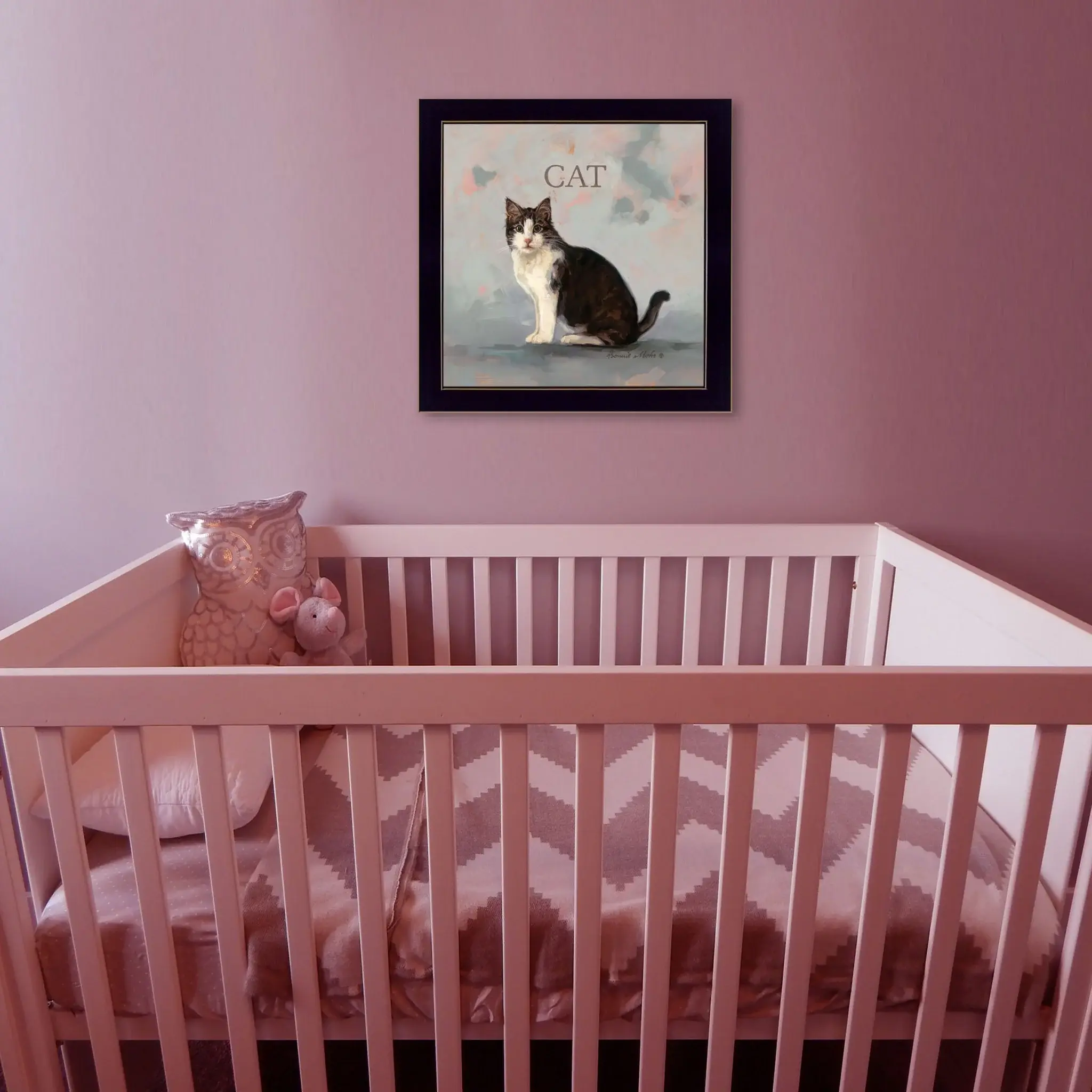 Clive the Cat Black Framed Print Wall Art - Image 4