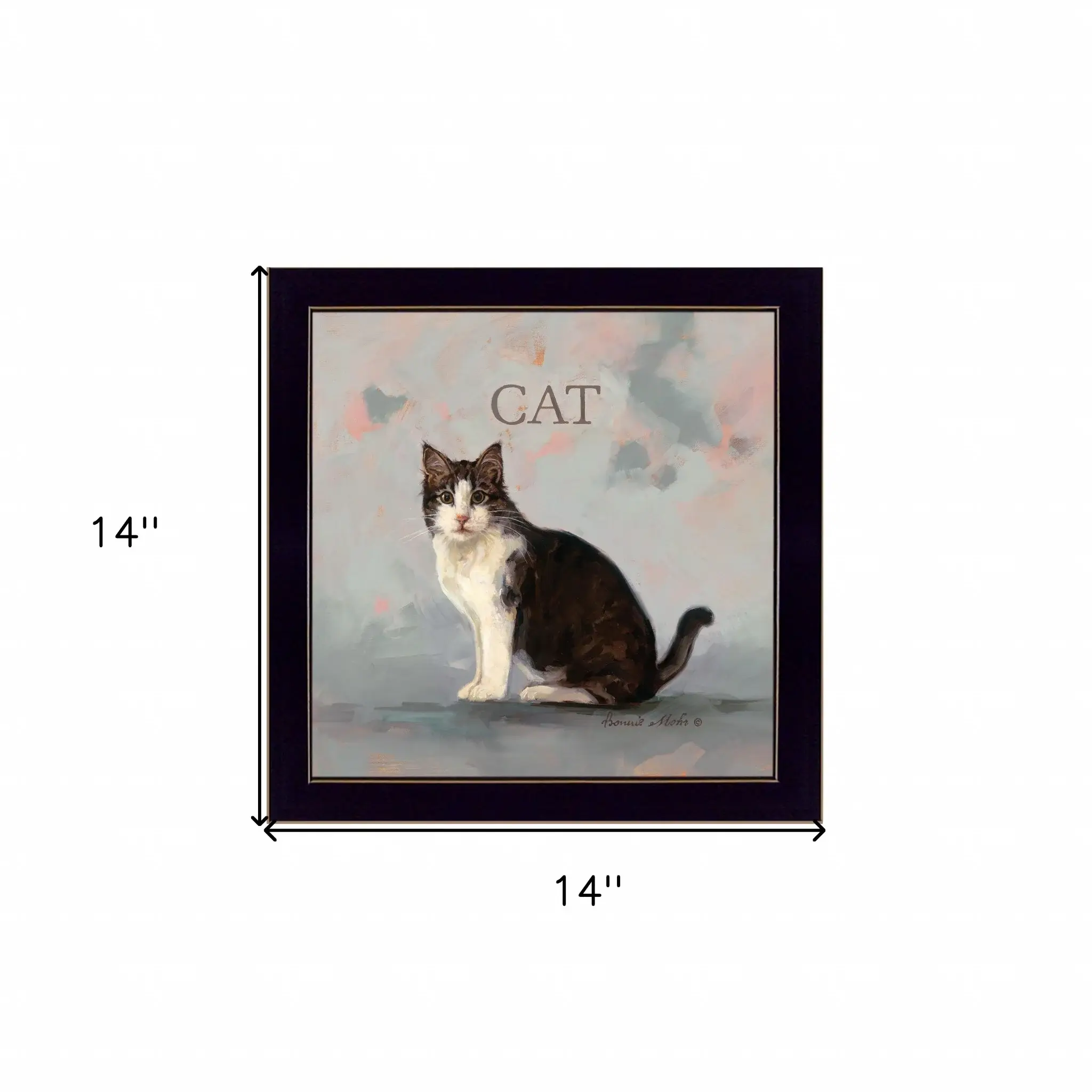 Clive the Cat Black Framed Print Wall Art - Image 5