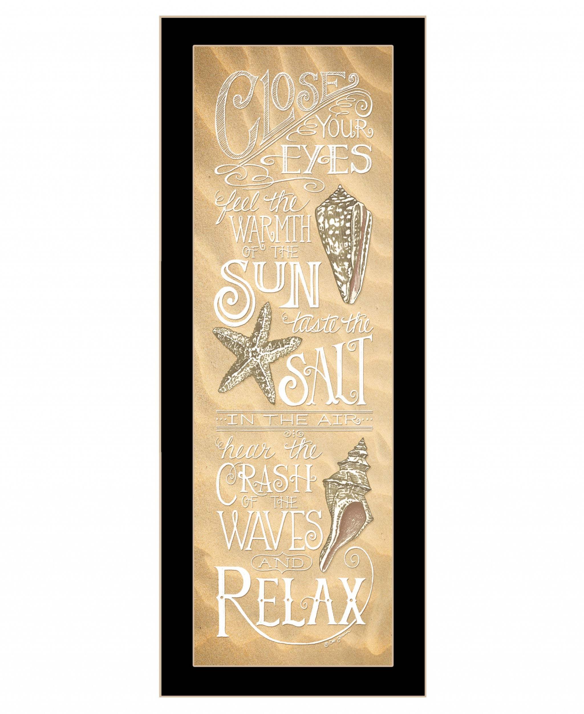 Close Your Eyes 1 Black Framed Print Wall Art - Image 2