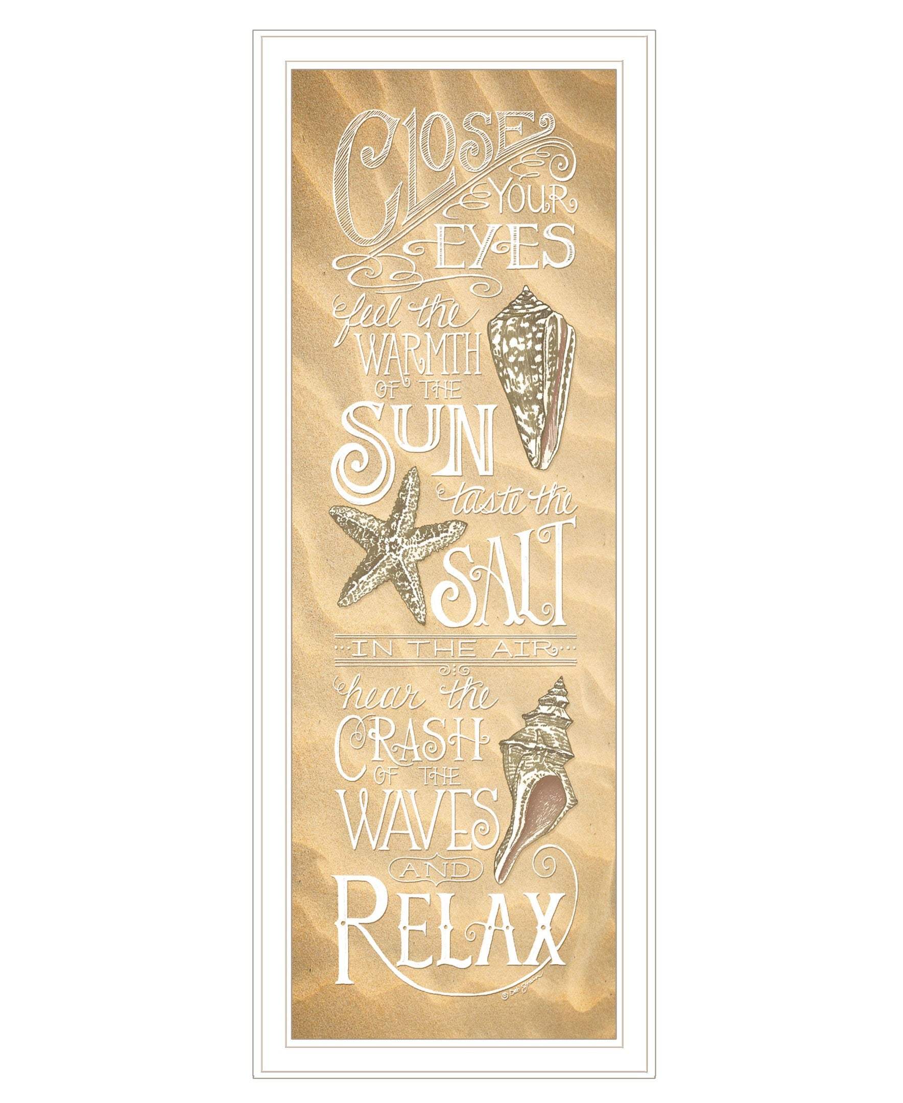 Close Your Eyes 2 White Framed Print Wall Art - Image 2