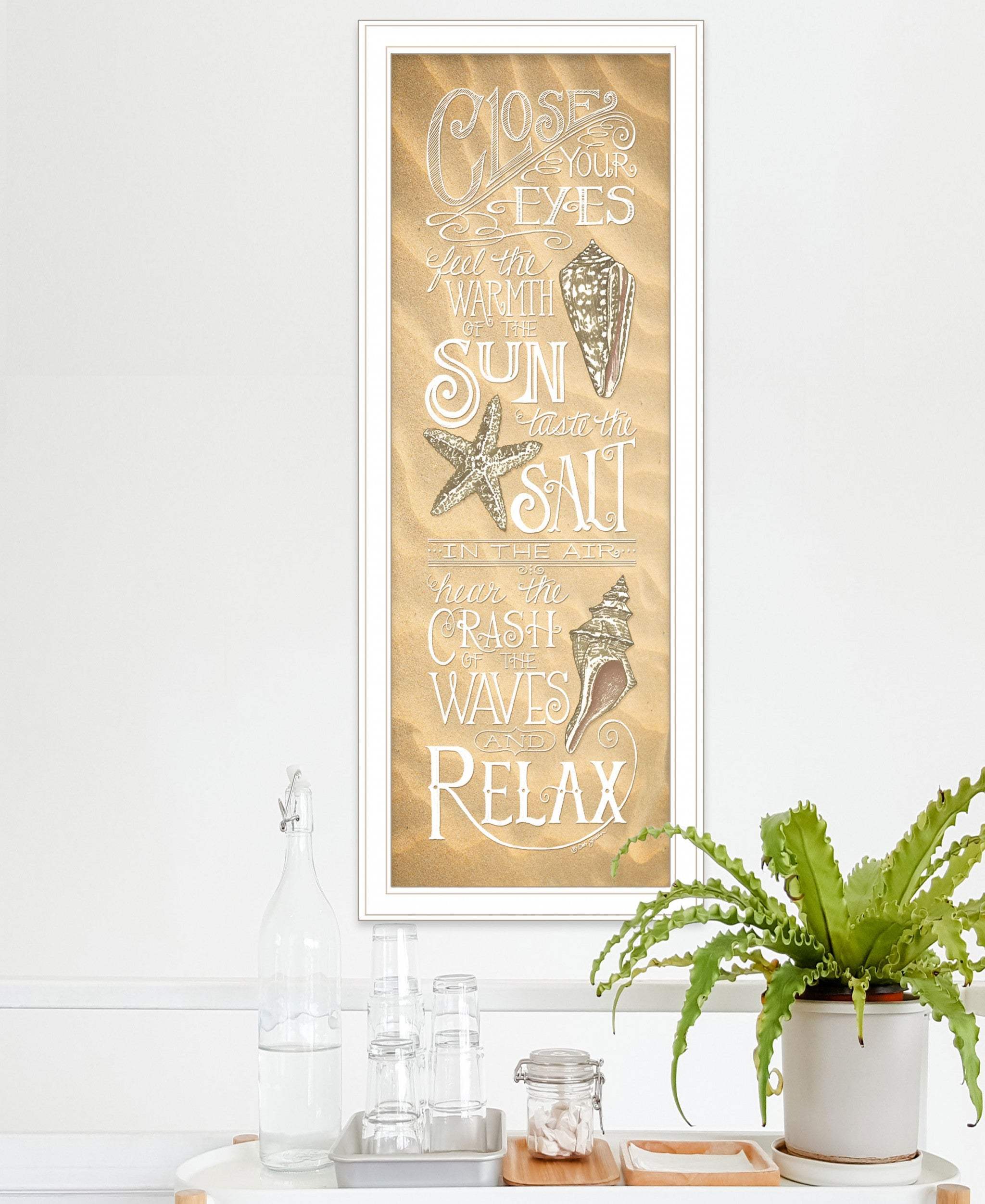 Close Your Eyes 2 White Framed Print Wall Art - Image 4