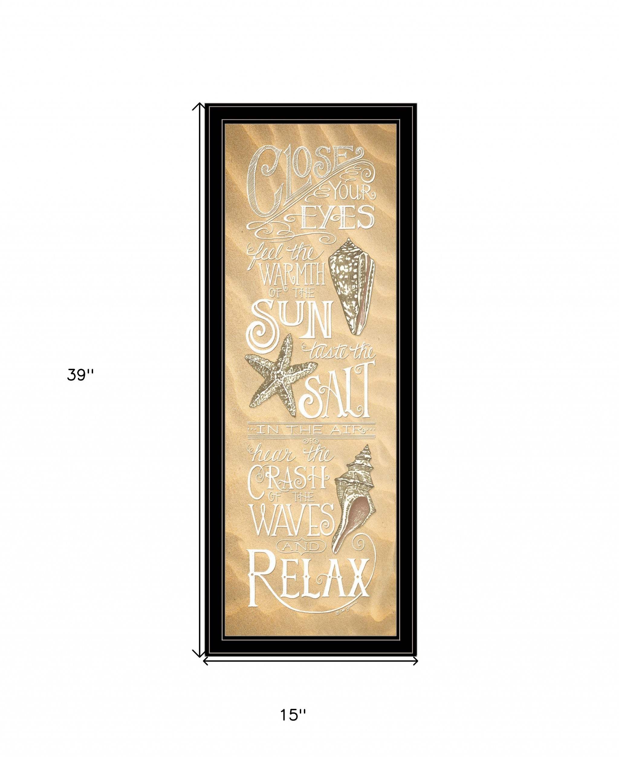Close Your Eyes 3 Black Framed Print Wall Art - Image 5