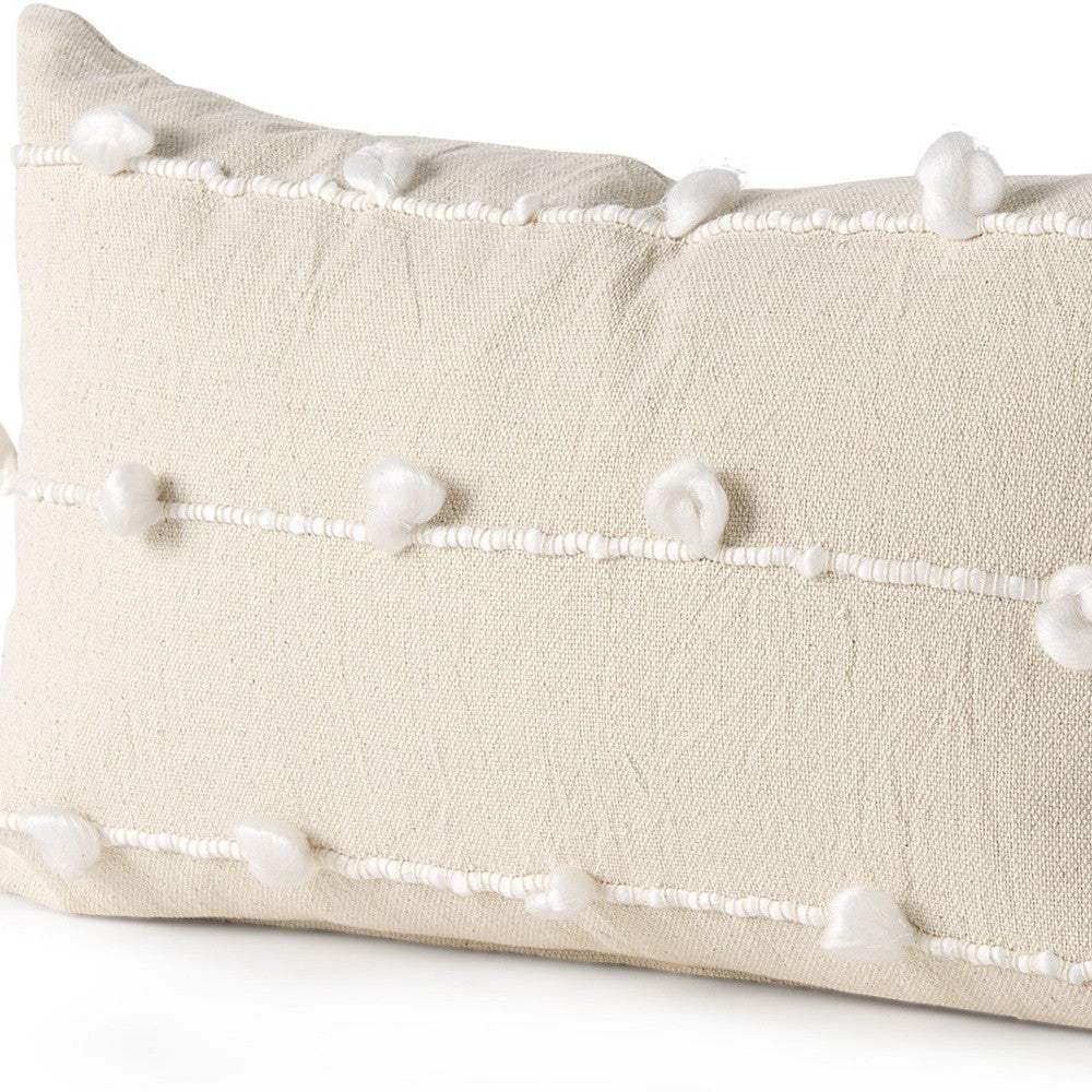 Clouds On Cream Canvas Lumbar Pillow Cover - Image 9