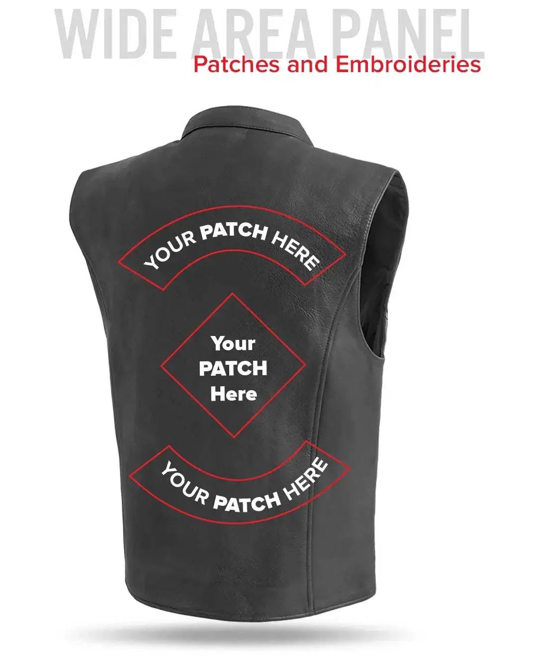 Club House Men's Leather Motorcycle Vest - Image 10