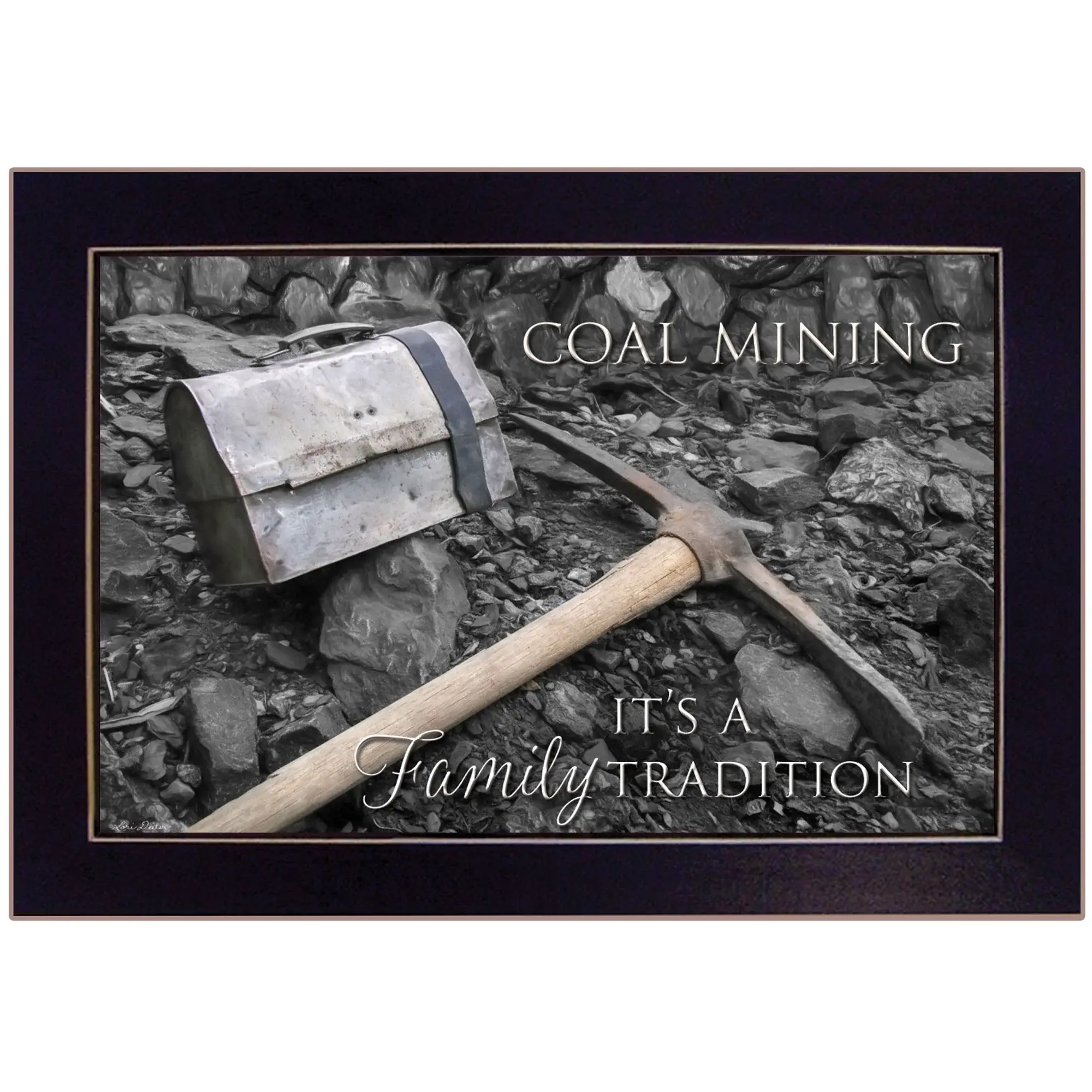 Coal Mining 1 Black Framed Print Wall Art - Image 2