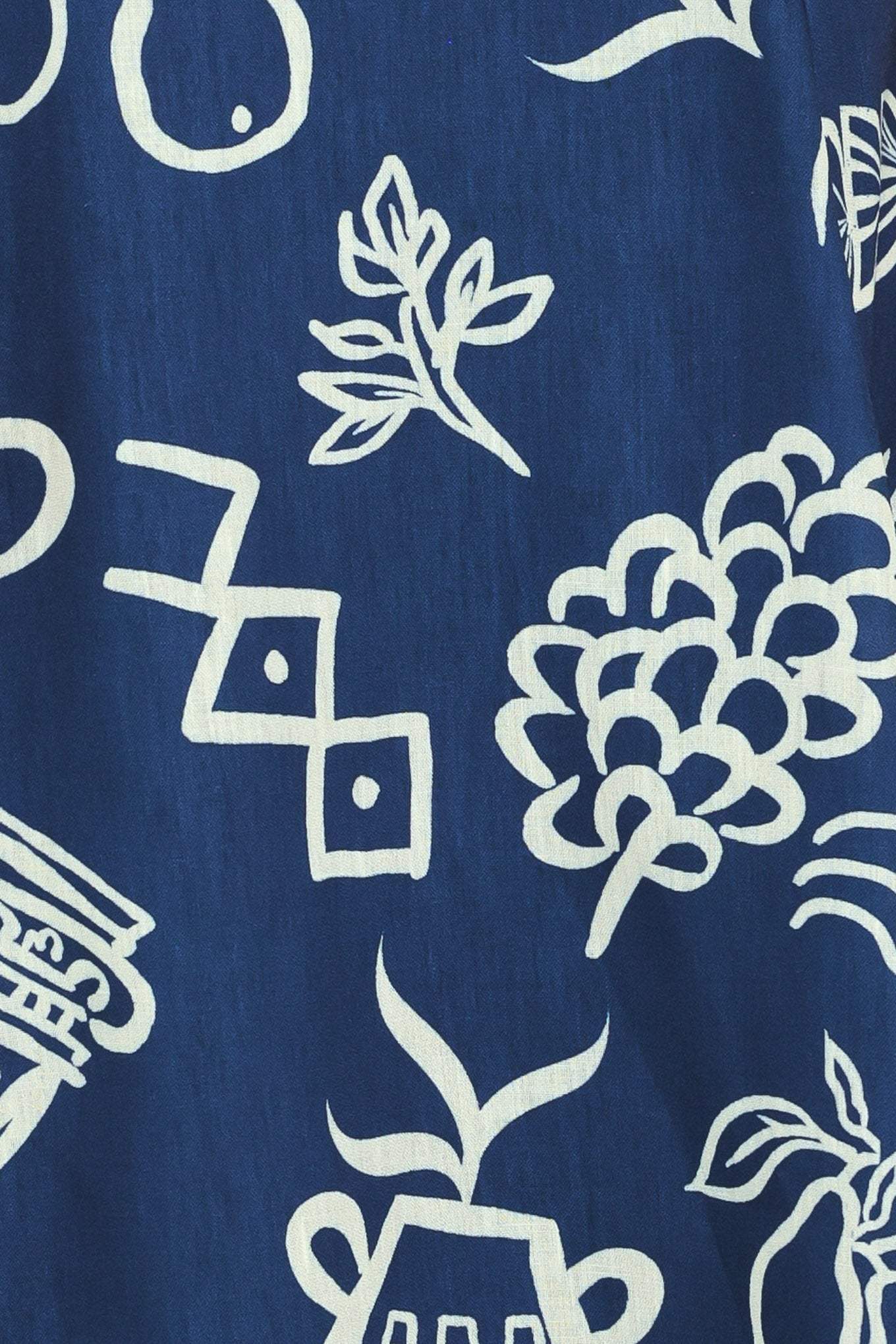 COASTAL SKETCH WOVEN MIDI DRESS - Image 7