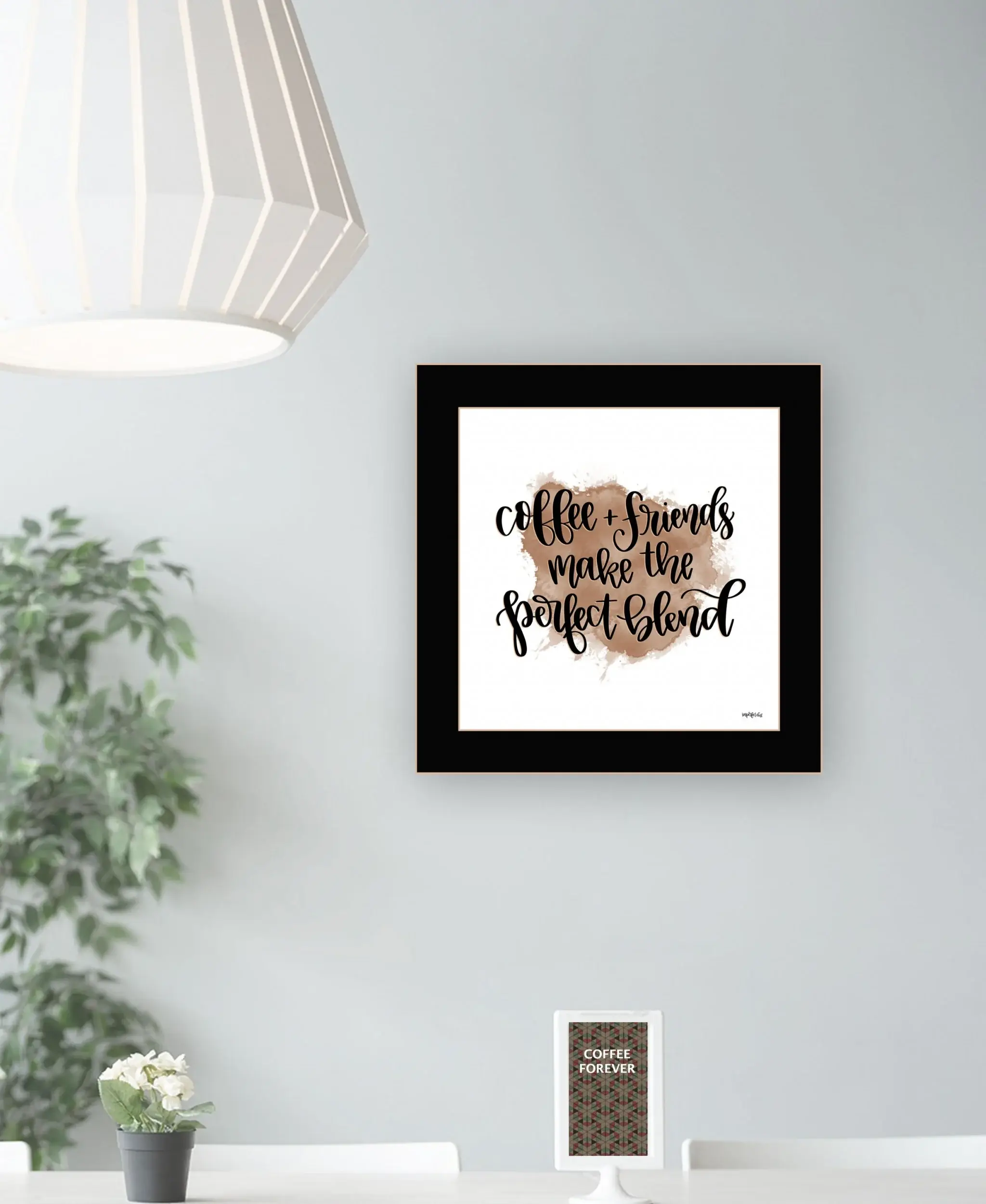 Coffee and Friends 1 Black Framed Print Wall Art - Image 4