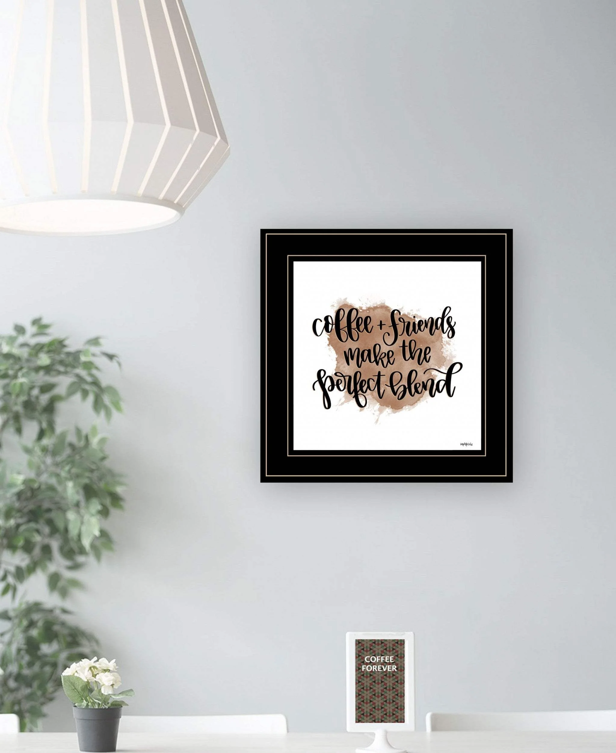 Coffee and Friends 3 Black Framed Print Wall Art - Image 4