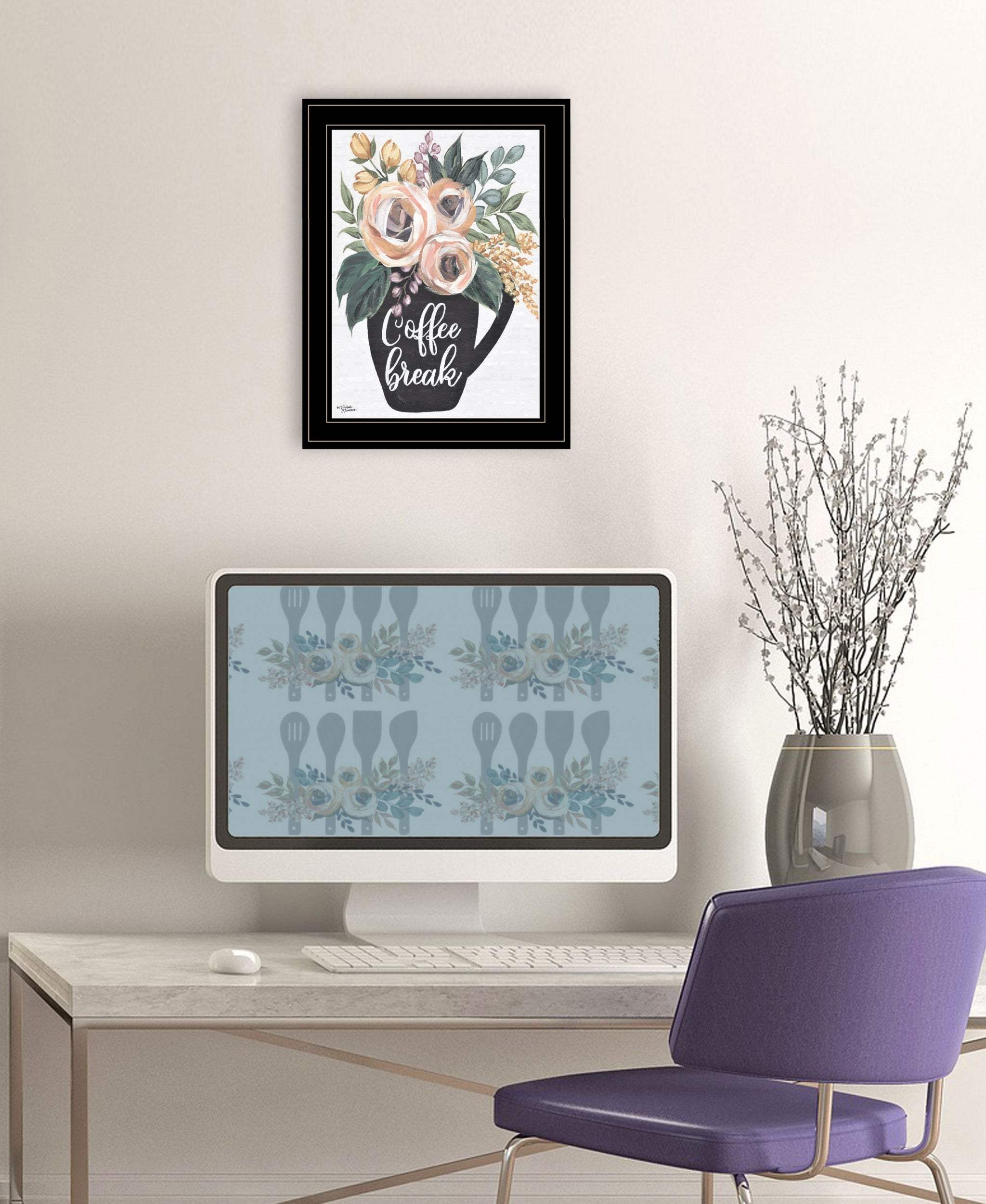 Coffee Break 2 Black Framed Print Kitchen Wall Art - Image 5