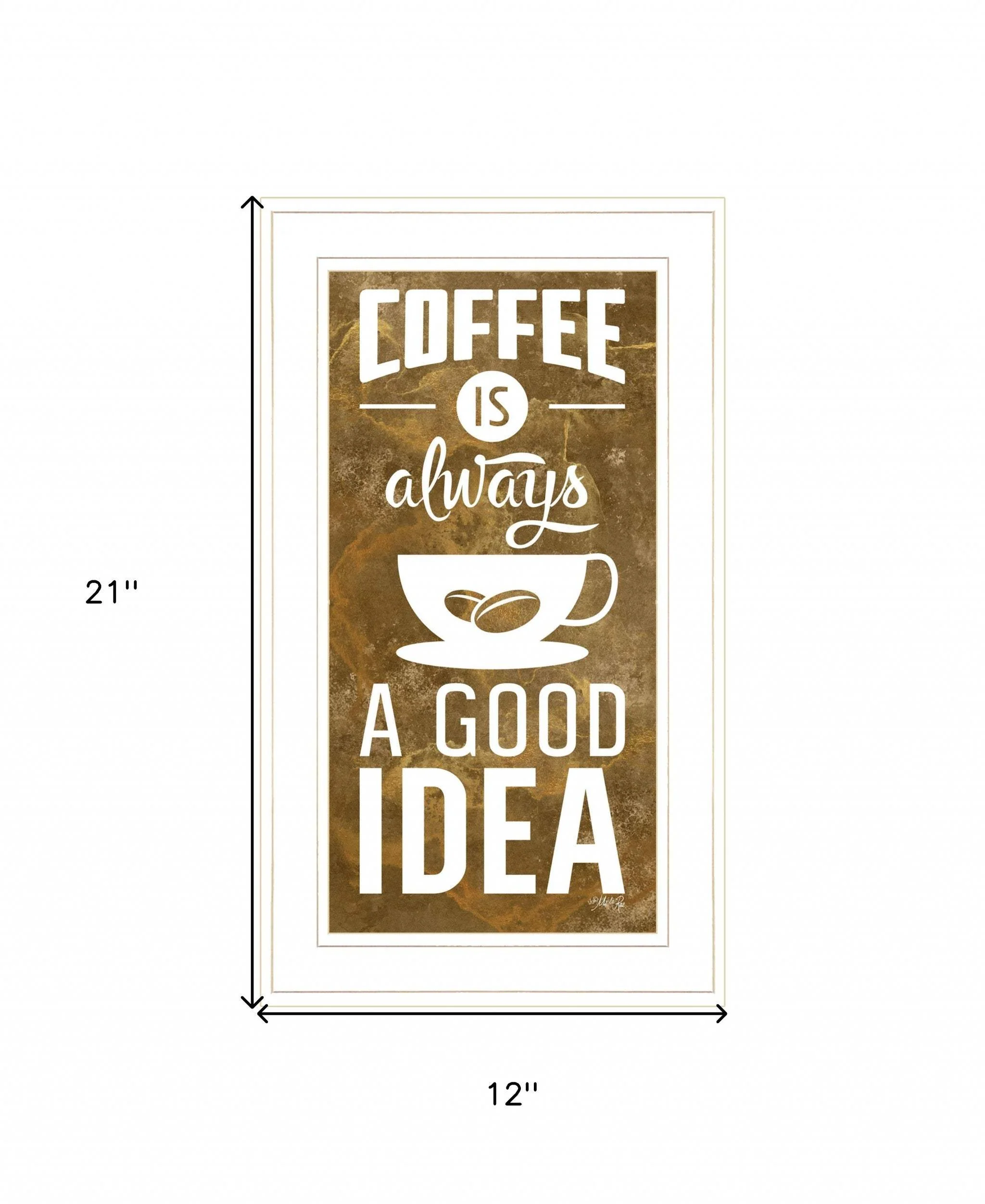 Coffee is always a Good Idea 2 White Framed Print Wall Art - Image 5