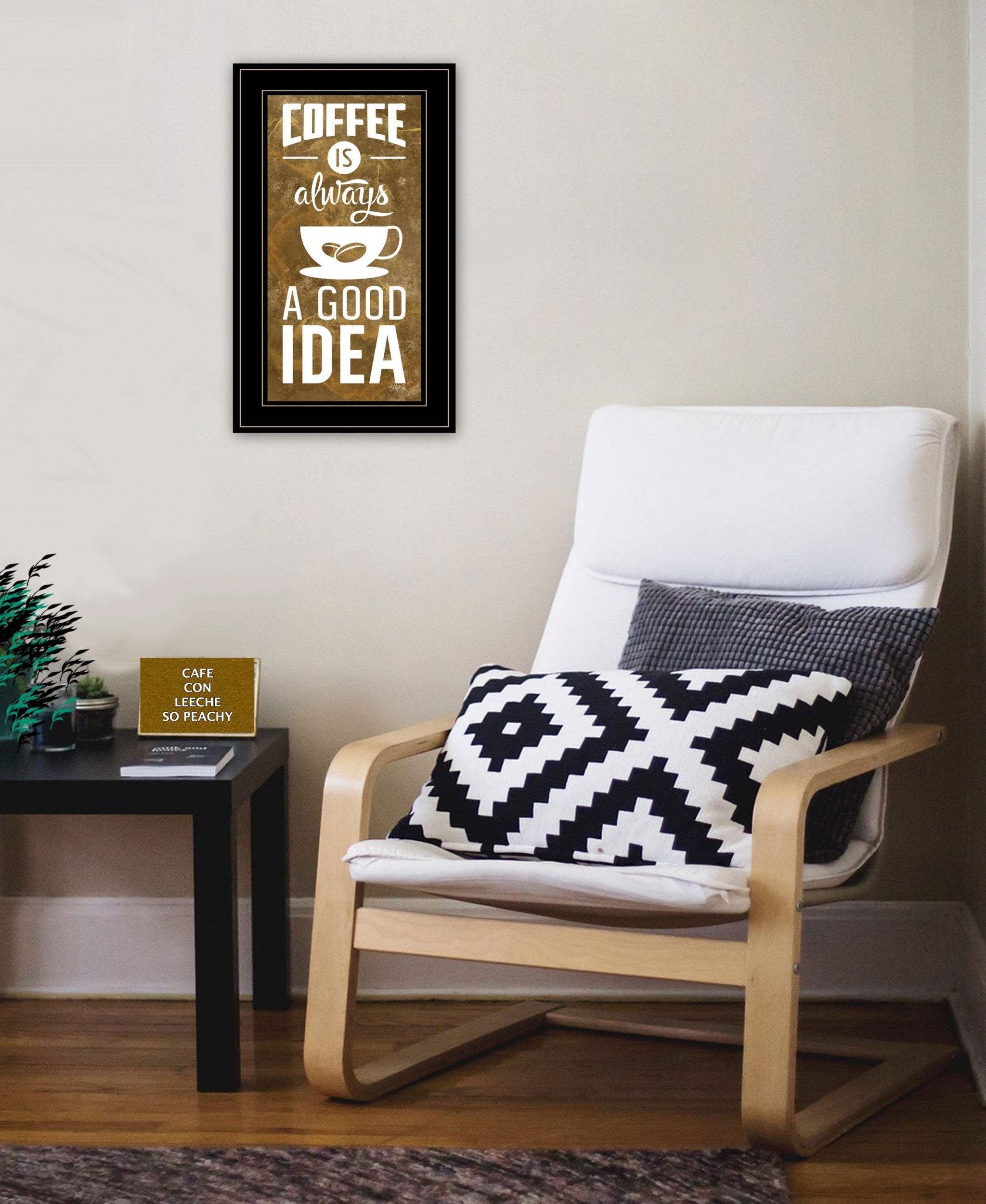 Coffee is always a Good Idea 3 Black Framed Print Wall Art - Image 4