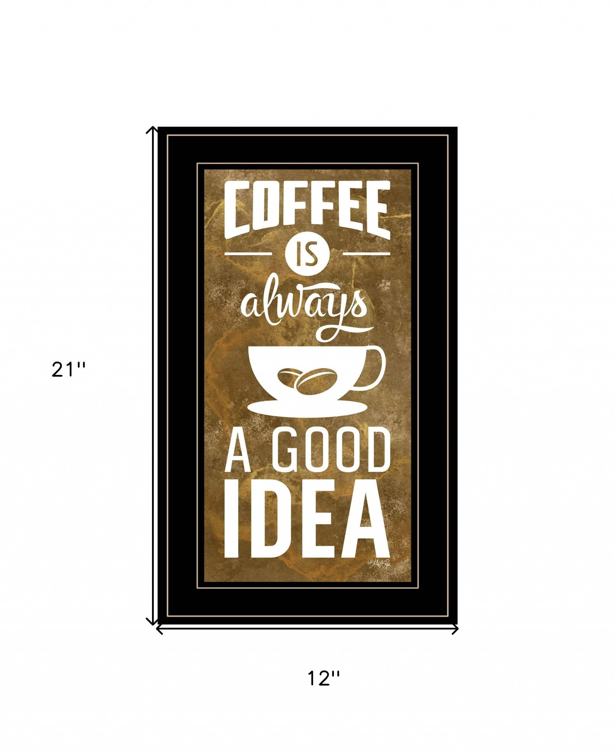 Coffee is always a Good Idea 3 Black Framed Print Wall Art - Image 5