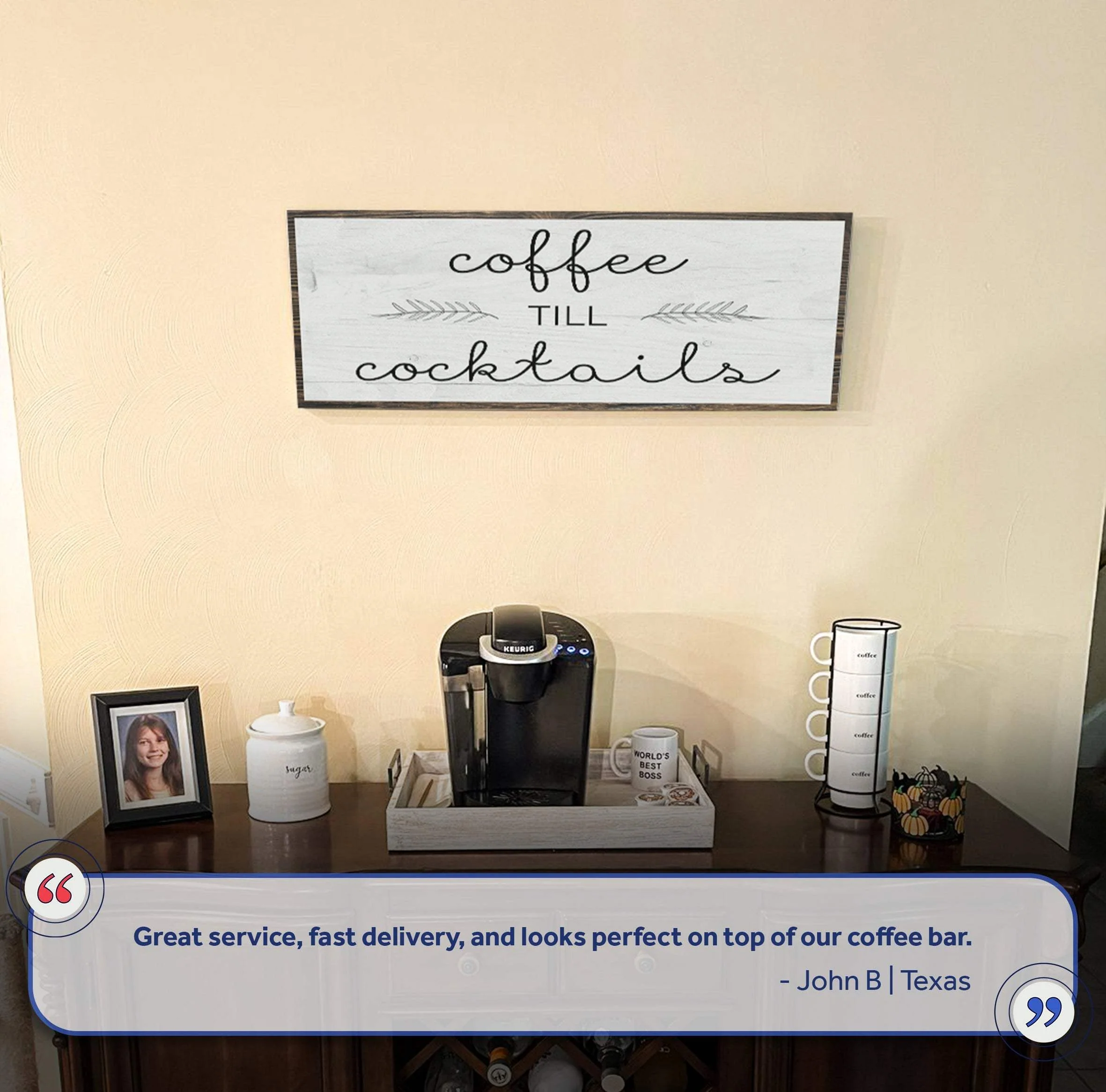 Coffee Till Cocktails Sign II - Image 7
