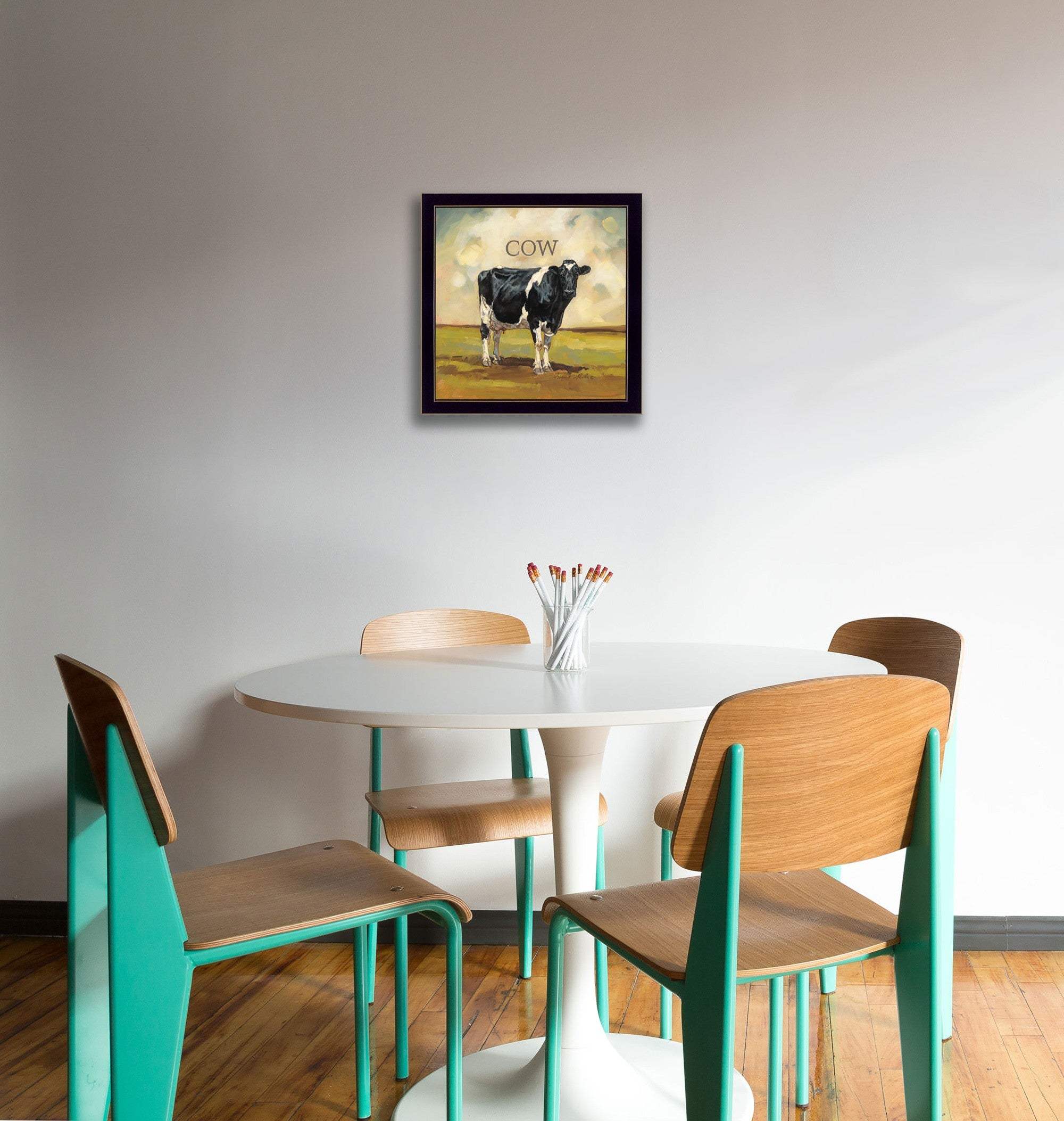 Colby the Cow Black Framed Print Wall Art - Image 5