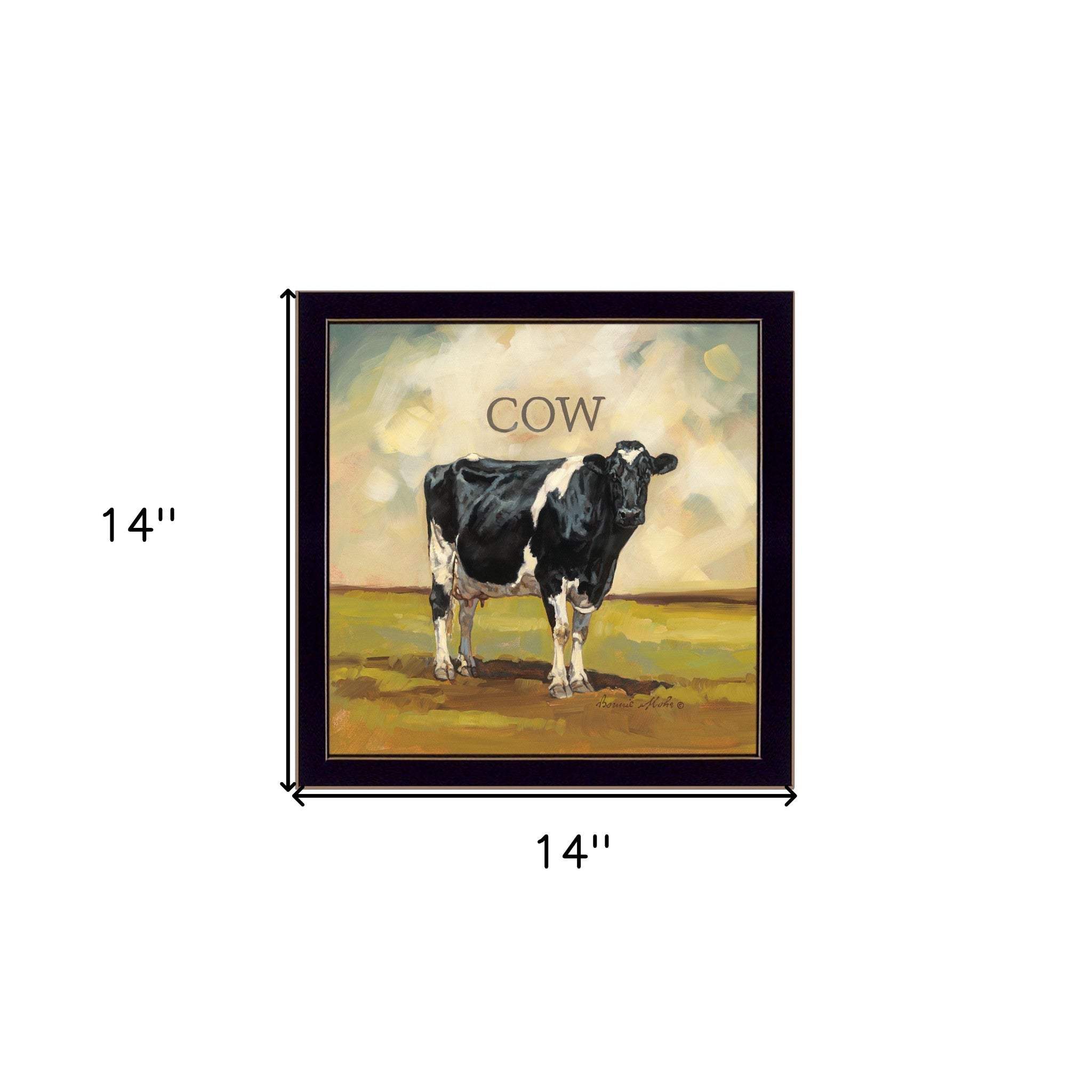 Colby the Cow Black Framed Print Wall Art - Image 6