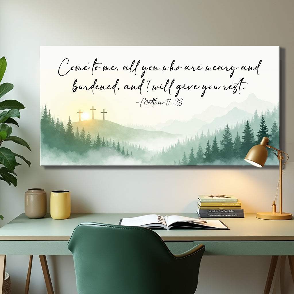 Come To Me - Matthew 11:28 Faith Sign