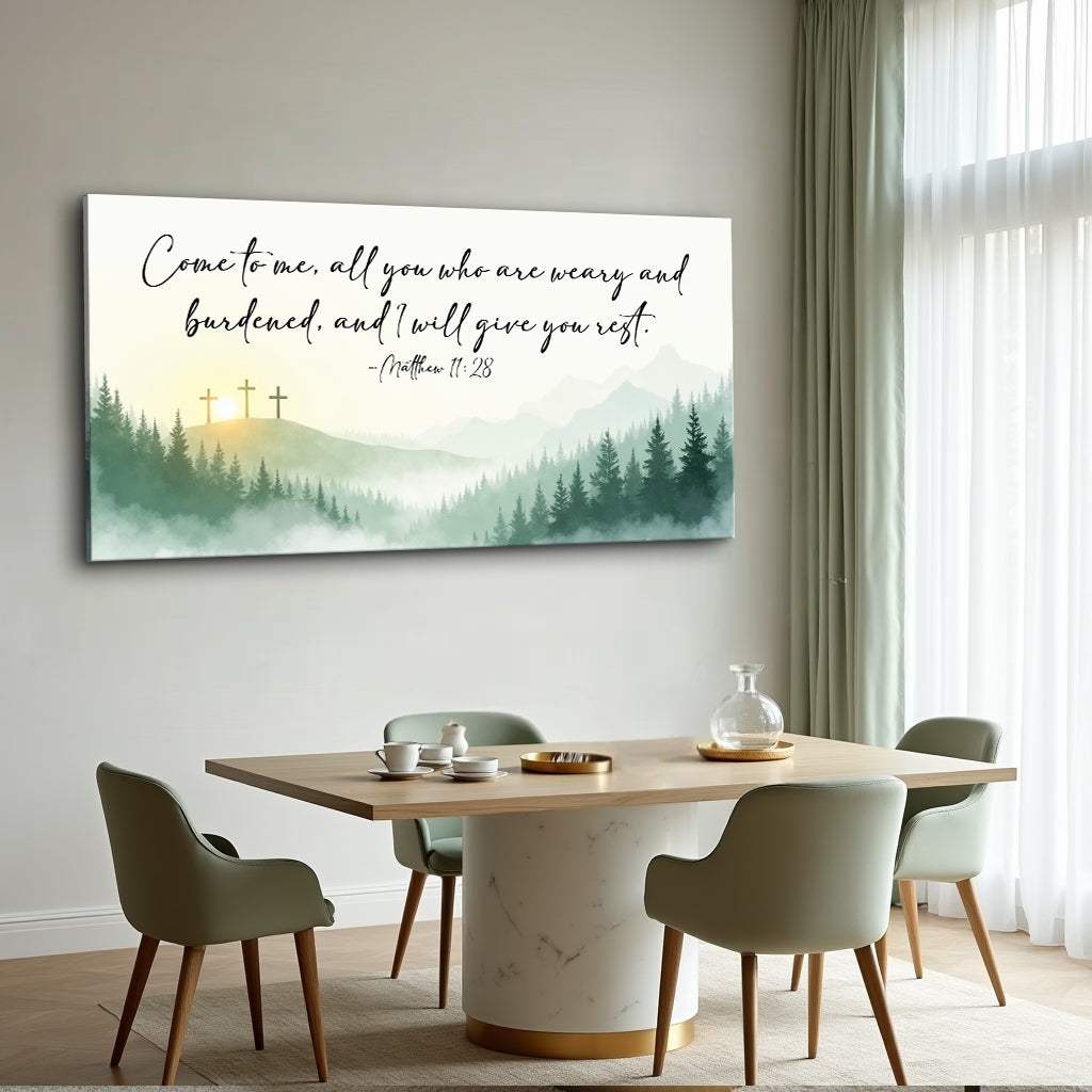 Come To Me - Matthew 11:28 Faith Sign - Image 4