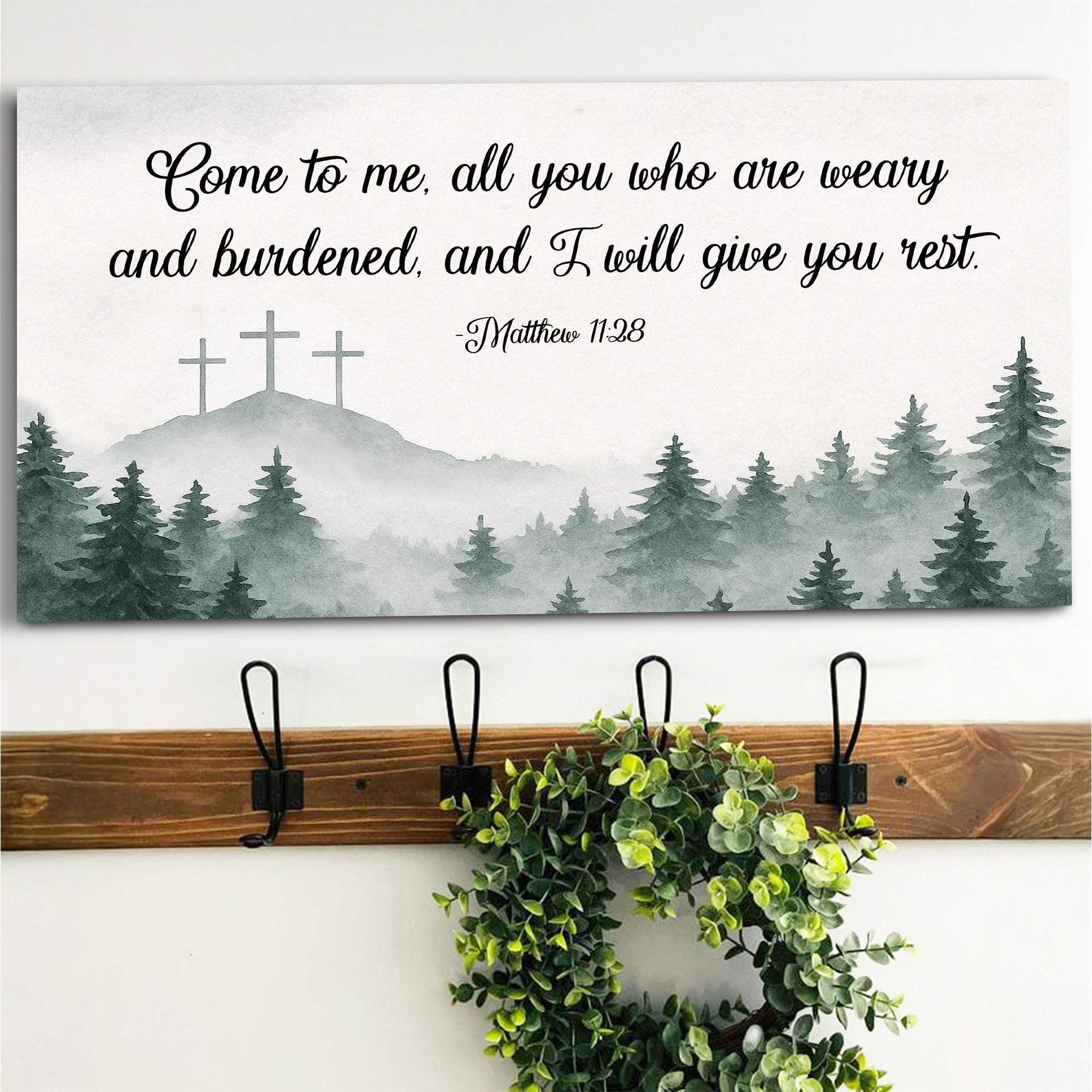 Come To Me - Matthew 11:28 Faith Sign II - Image 2