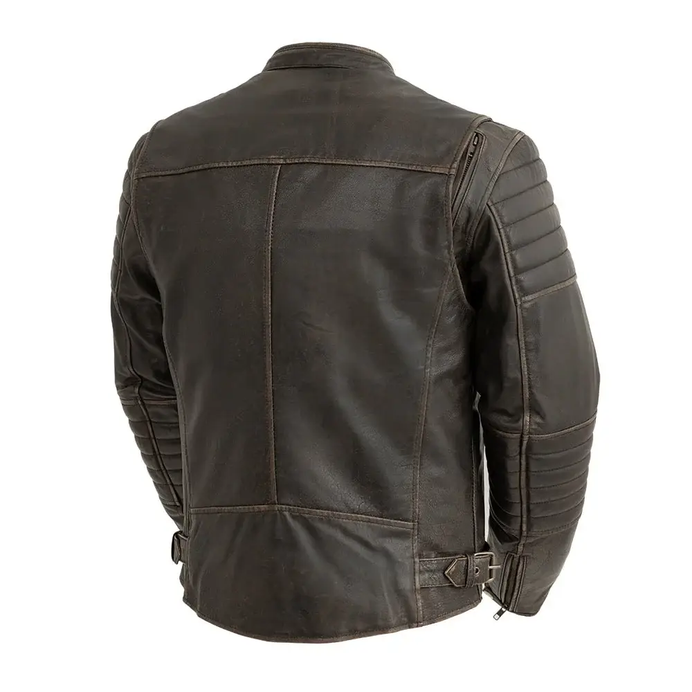 Commuter Men's Motorcycle Leather Jacket - Image 2