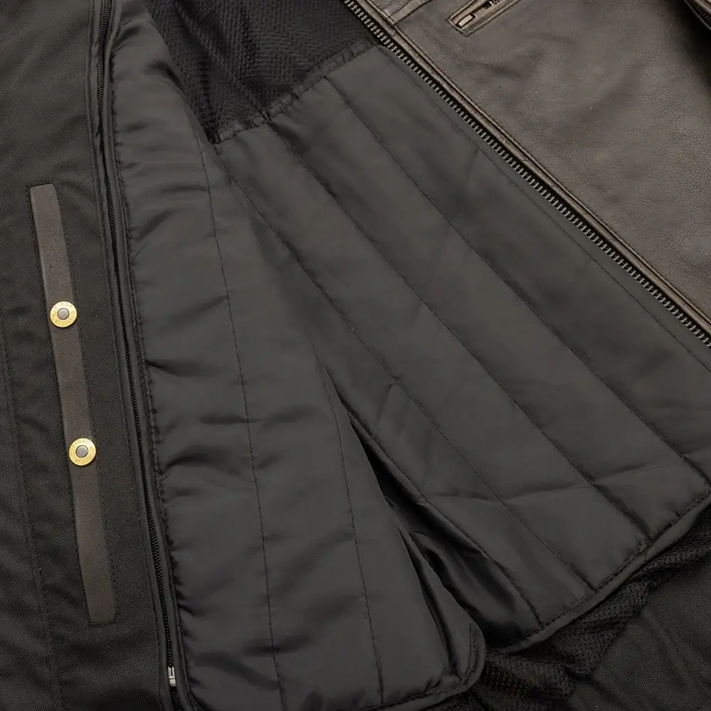 Commuter Men's Motorcycle Leather Jacket - Image 3