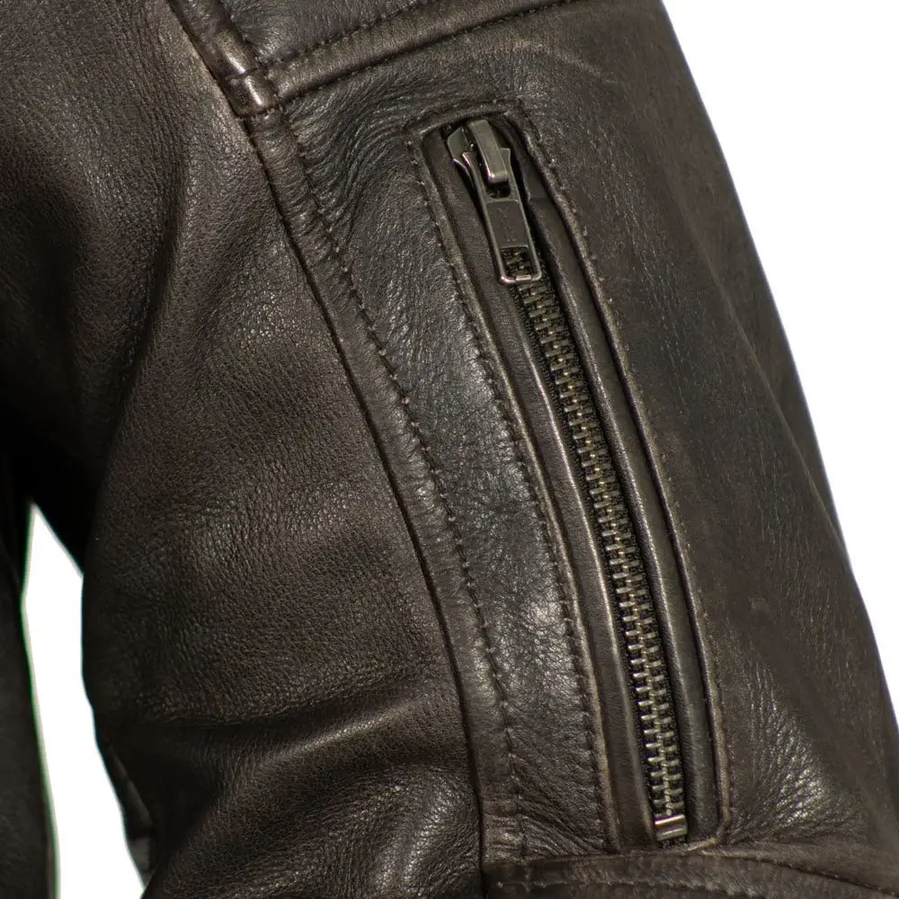 Commuter Men's Motorcycle Leather Jacket - Image 4