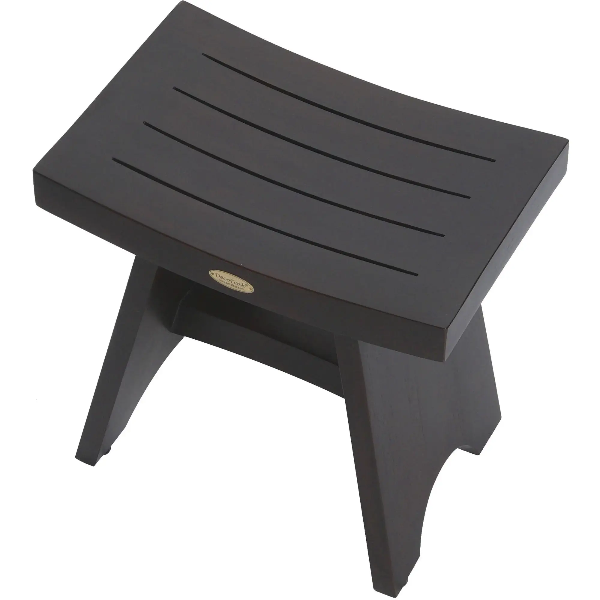 Compact Contemporary Teak Shower Stool In Brown Finish - Image 3