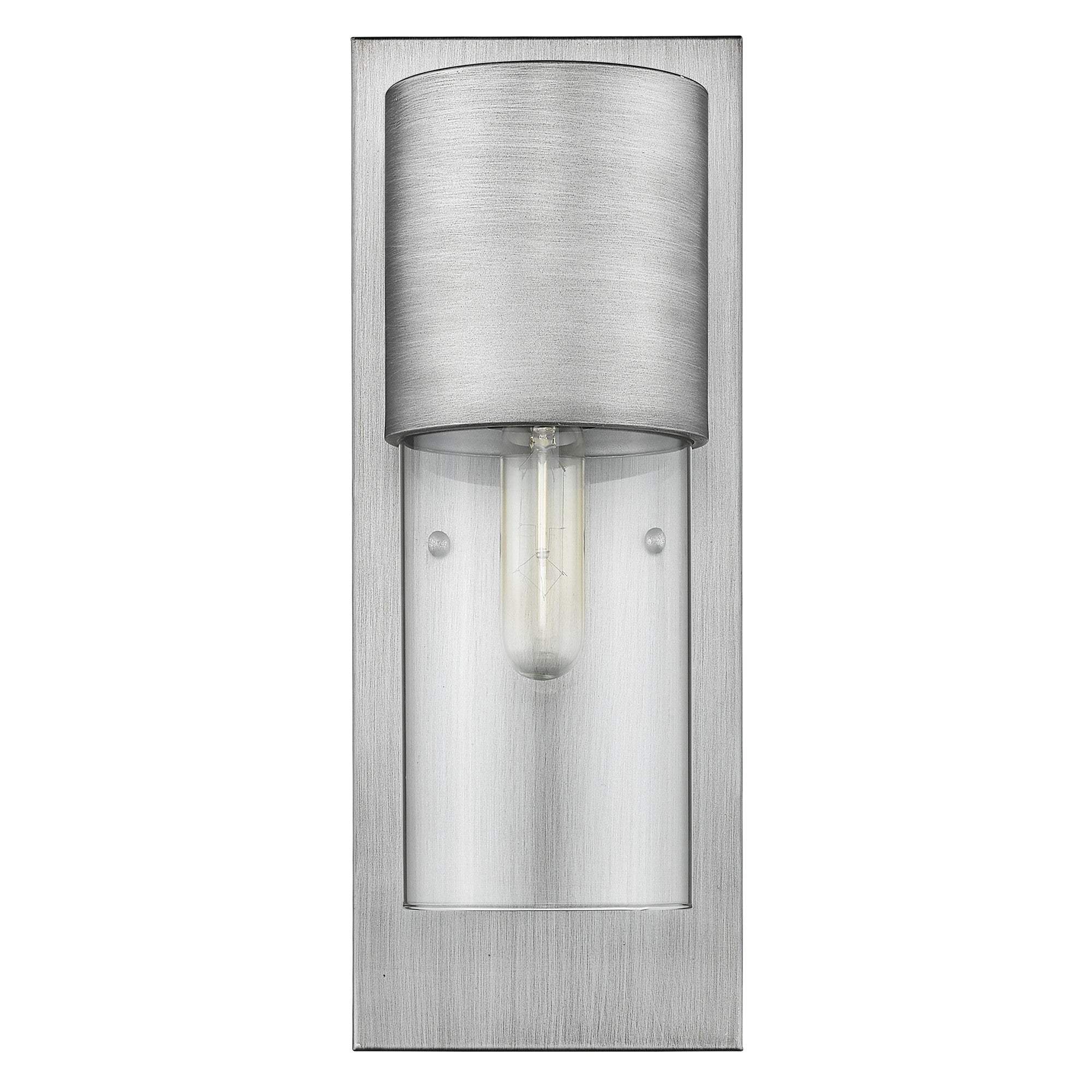 Contemporary Brushed Silver and Glass Wall Light - Image 3