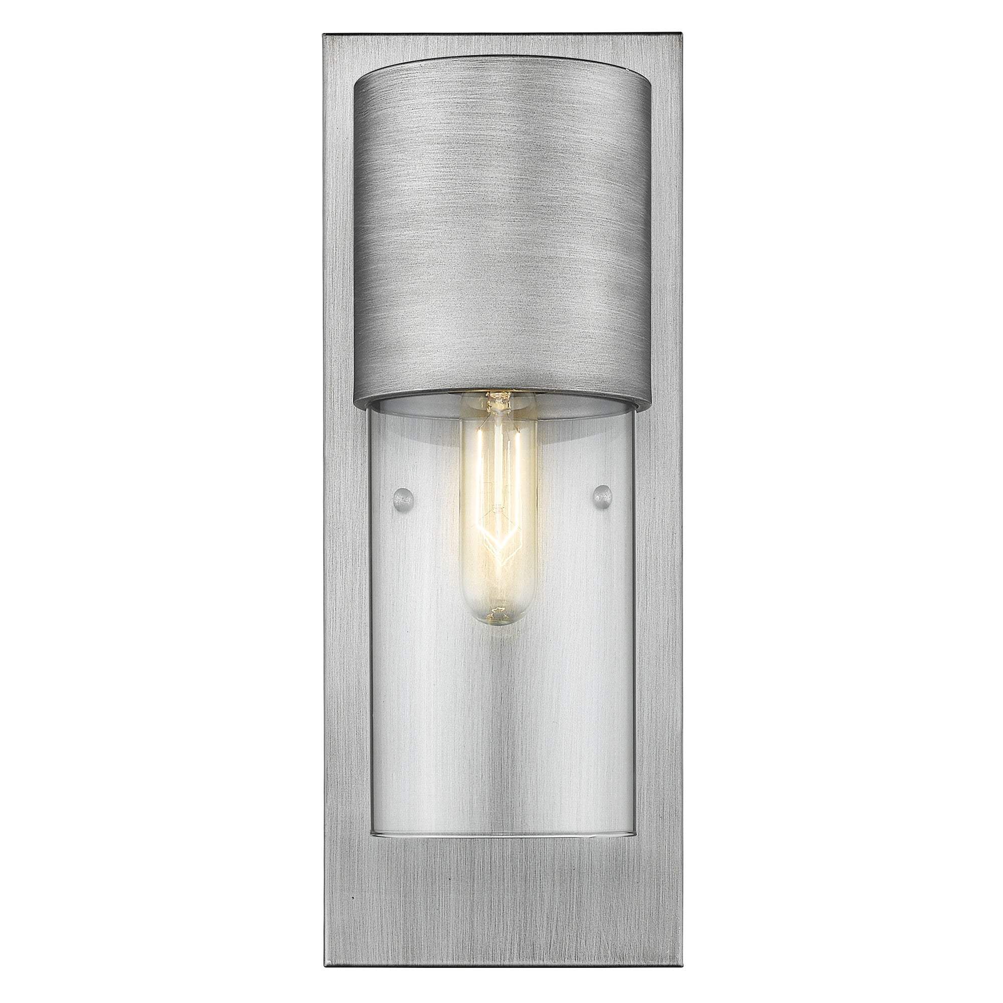 Contemporary Brushed Silver and Glass Wall Light - Image 4
