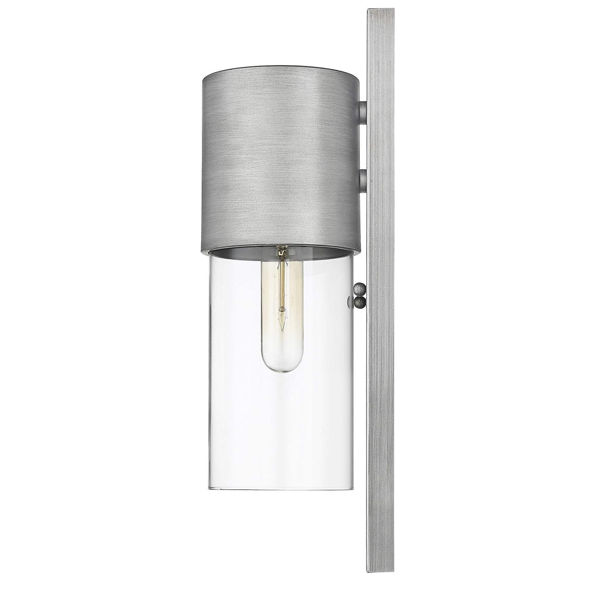 Contemporary Brushed Silver and Glass Wall Light - Image 5