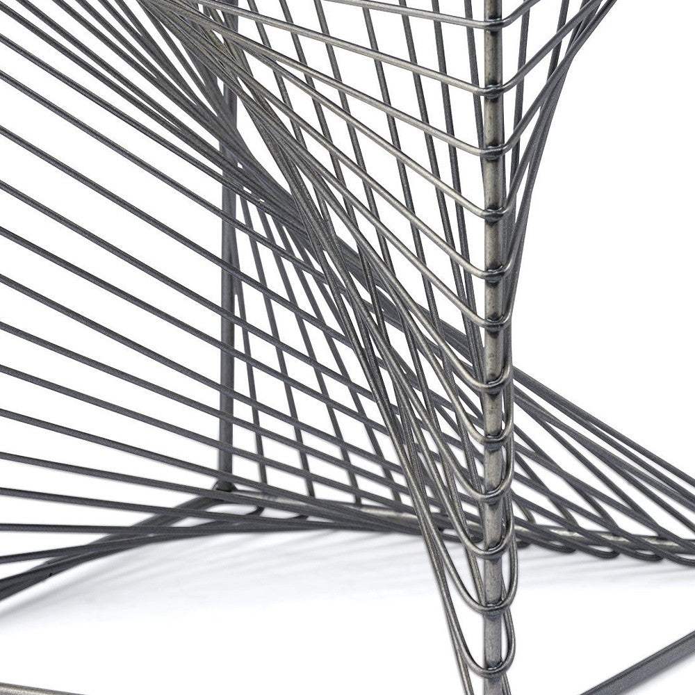 Contemporary Gray Metal Cubed Decor Piece - Image 6