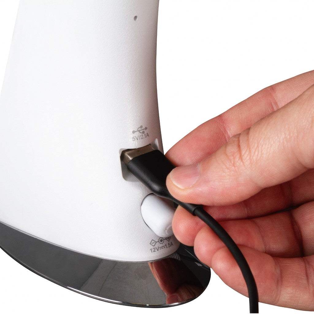 Contemporary White Sanitizing LED Desk Lamp - Image 3