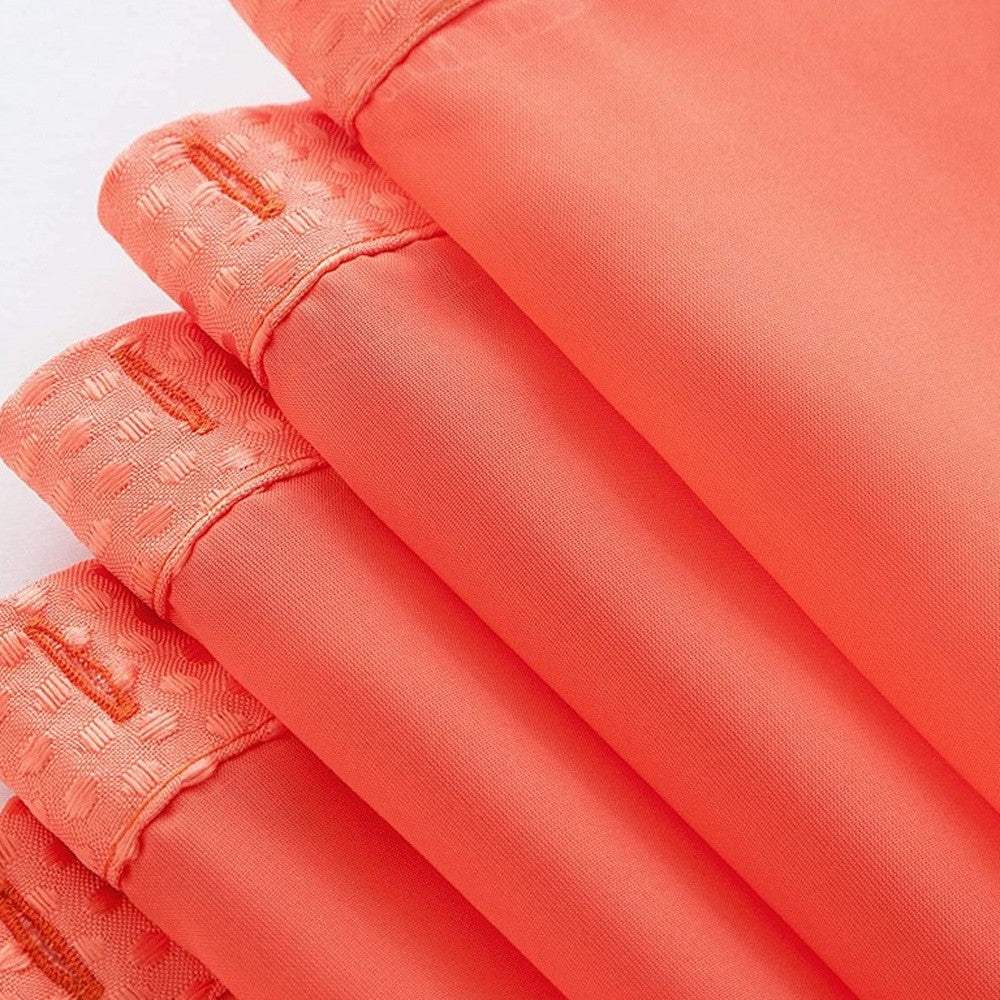 Coral Sheer and Grid Shower Curtain and Liner Set - Image 3