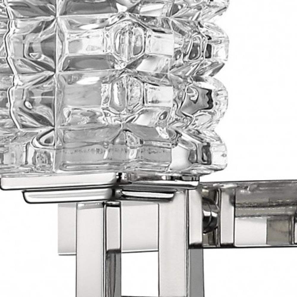 Coralie 3-Light Polished Nickel Sconce With Pressed Crystal Shades - Image 4