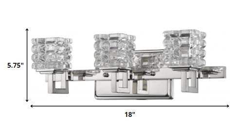 Coralie 3-Light Polished Nickel Sconce With Pressed Crystal Shades - Image 5