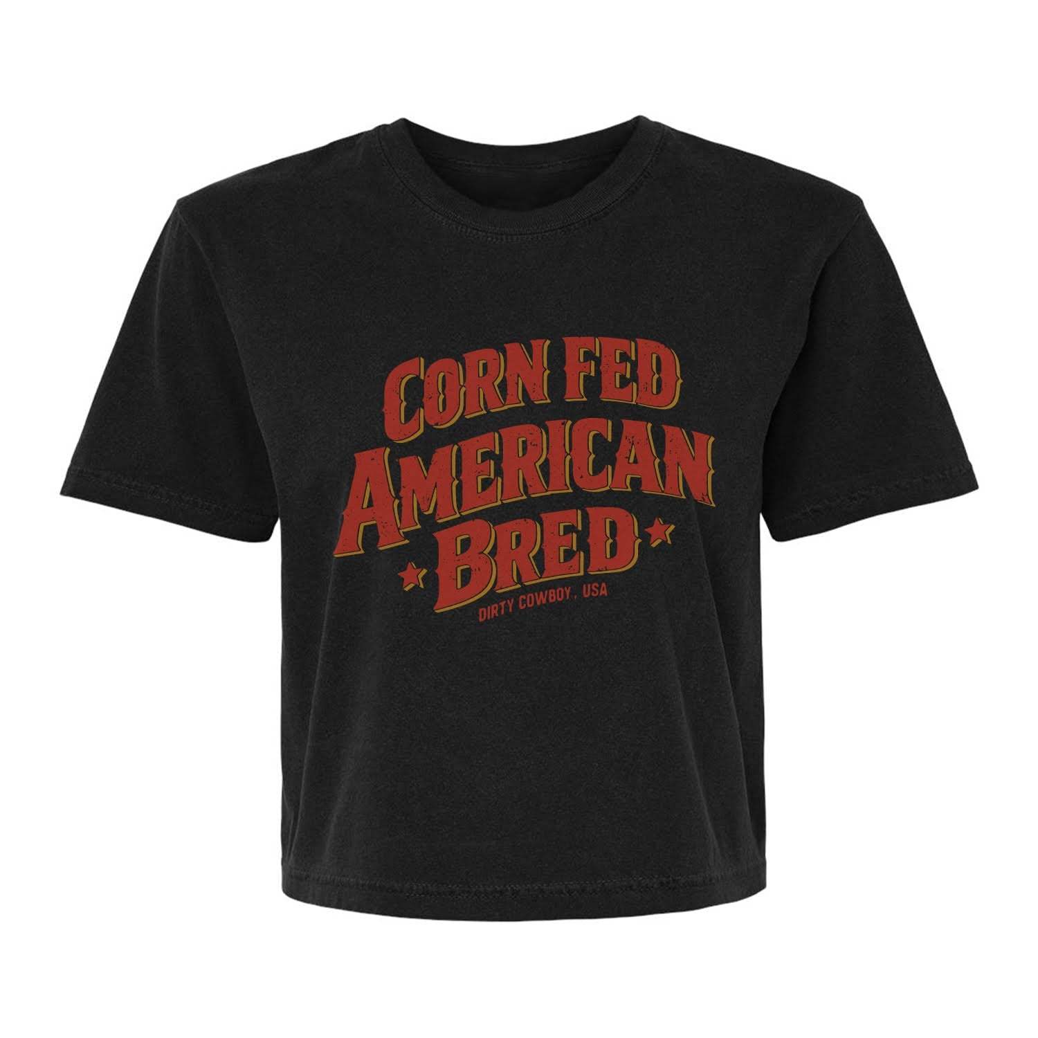 Corn Fed American Bred Women's Heavyweight Crop Tee