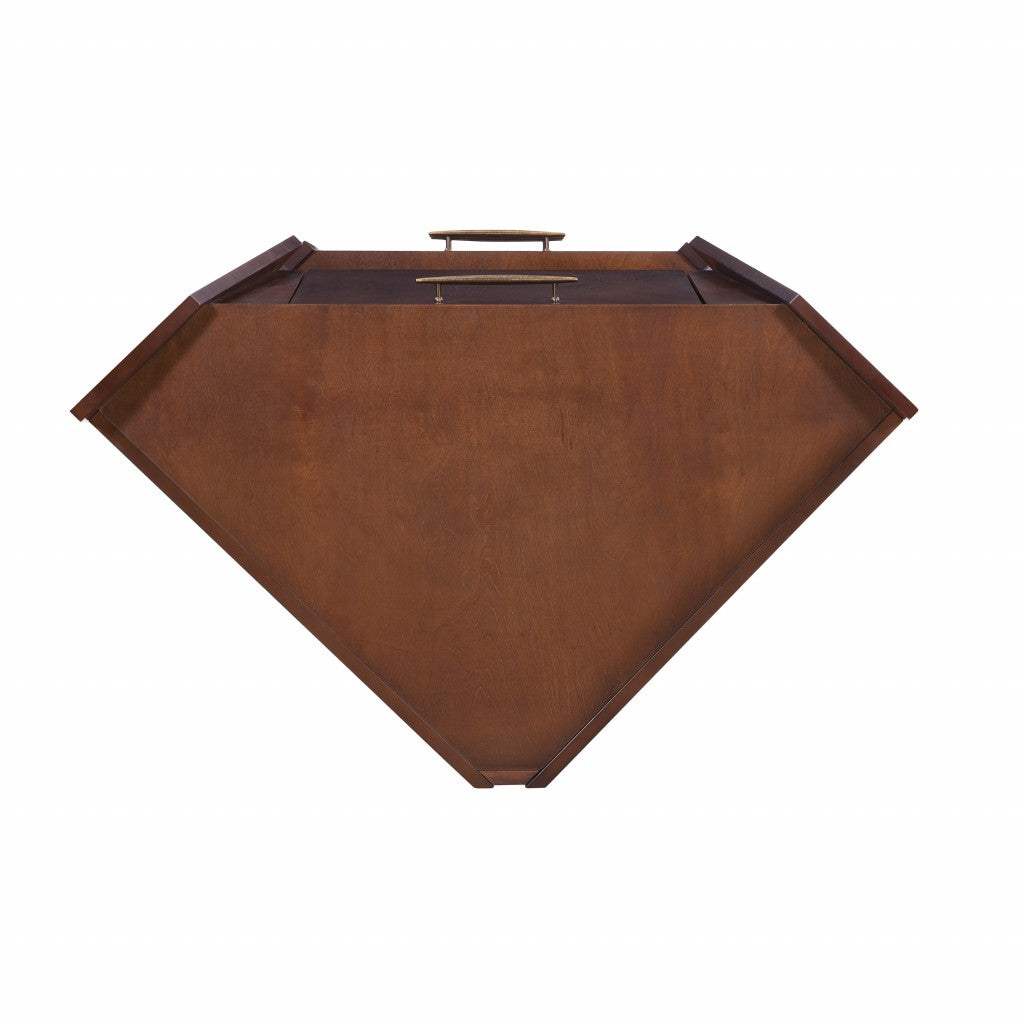 Cosmo Brown and Black Corner Bar Cabinet - Image 4