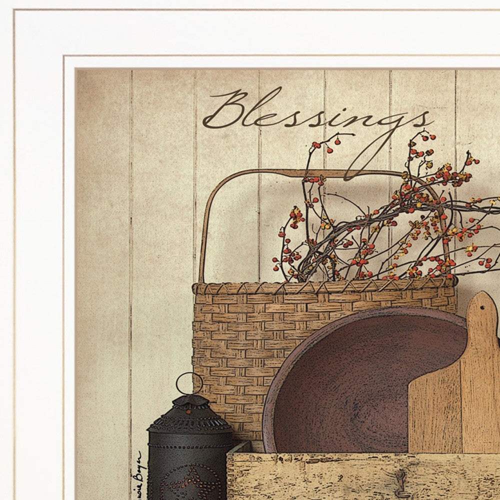 Count your Blessing 1 White Framed Print Wall Art - Image 4